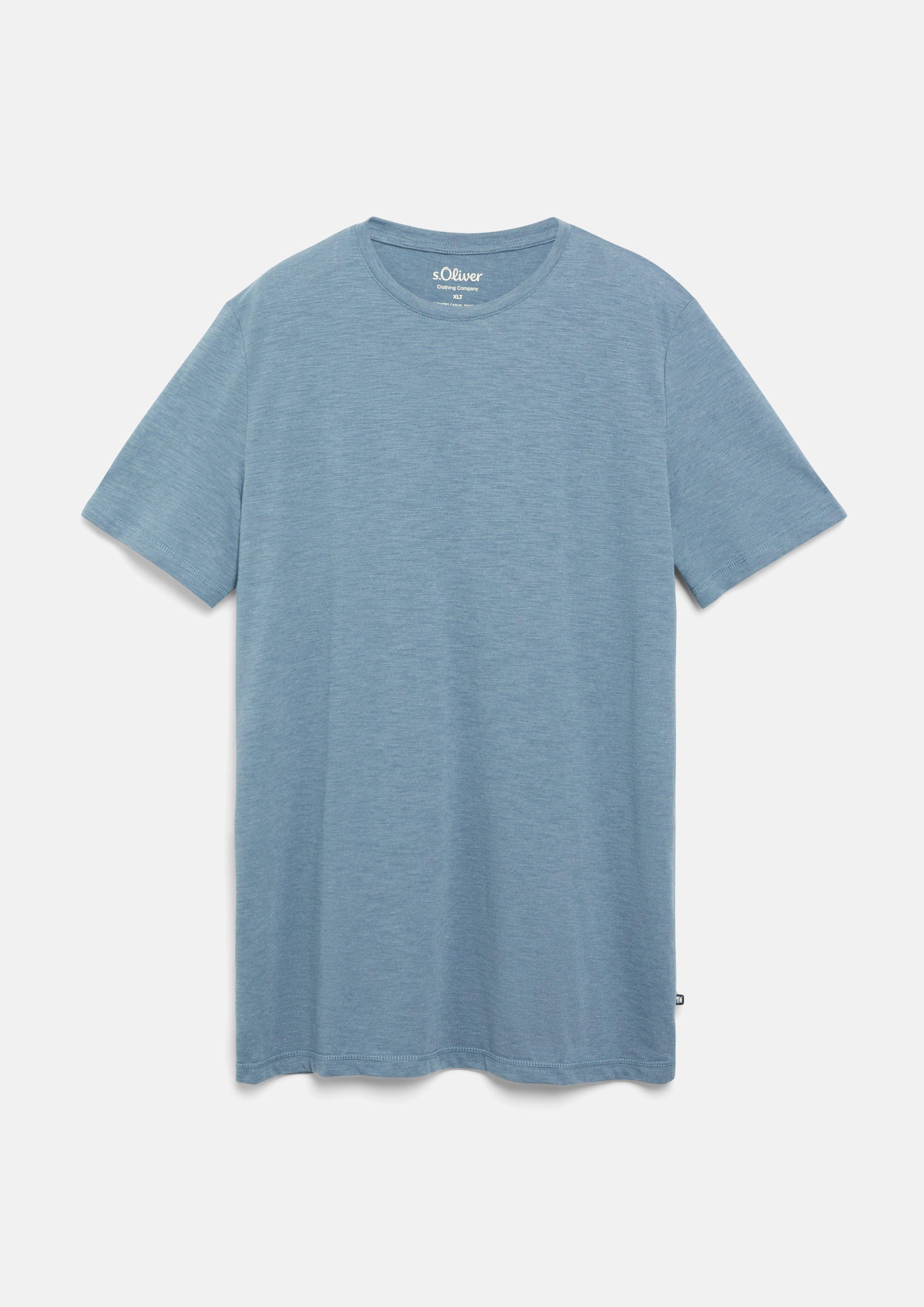 Herren Meliertes T-Shirt aus weichem Baumwollmix in  von s.Oliver Men Tall Sizes