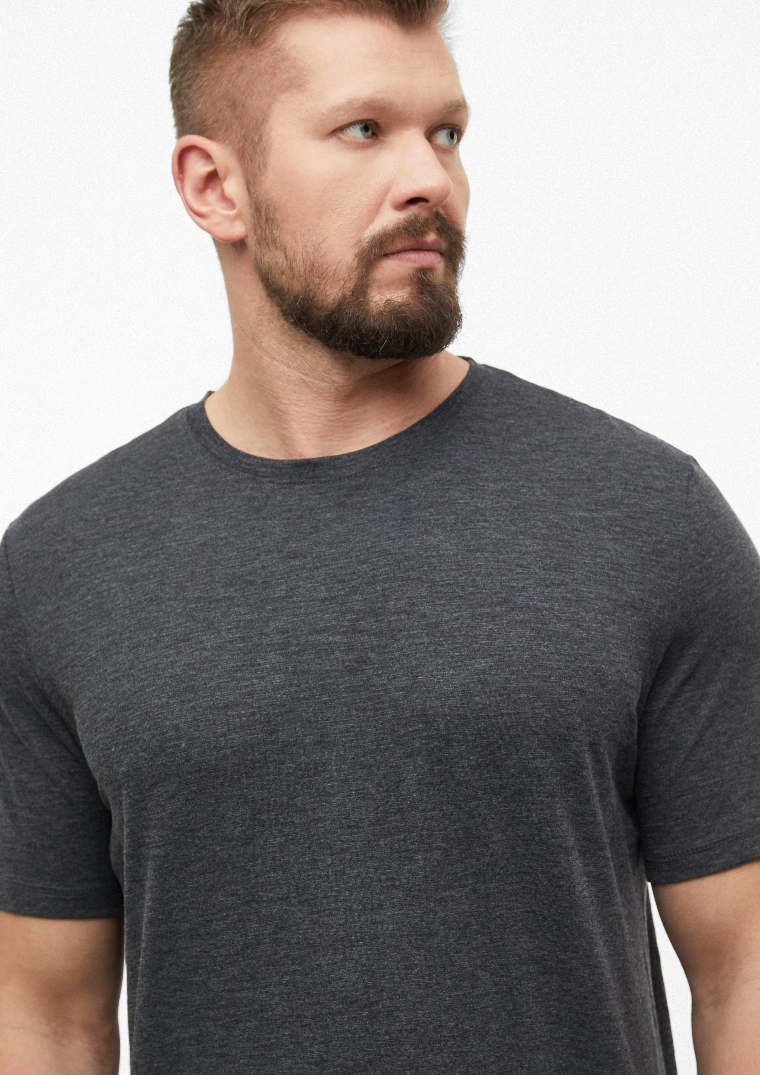 Hommes T-Shirt en noir de s.Oliver Men Tall Sizes