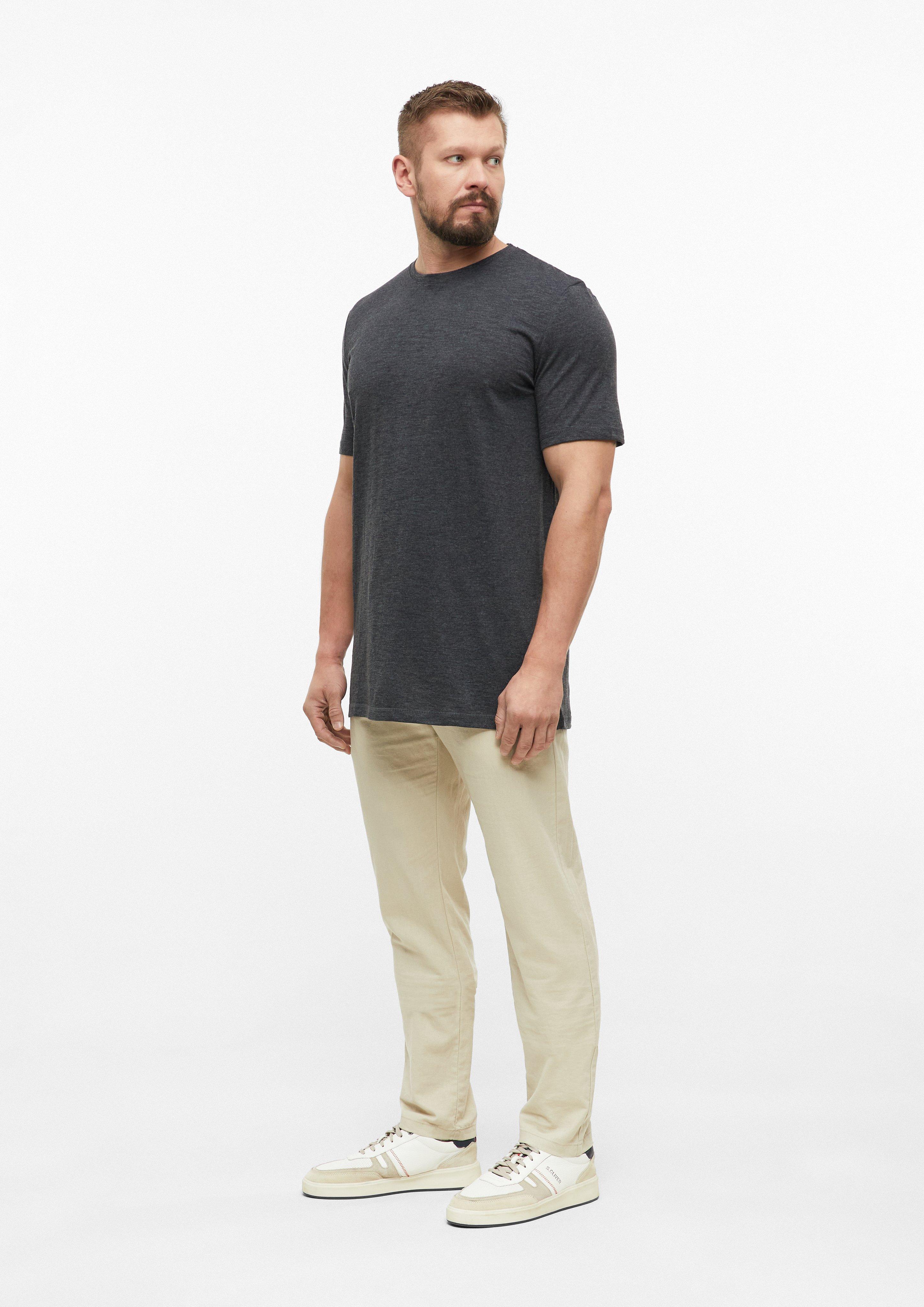 Hommes T-Shirt en noir de s.Oliver Men Tall Sizes