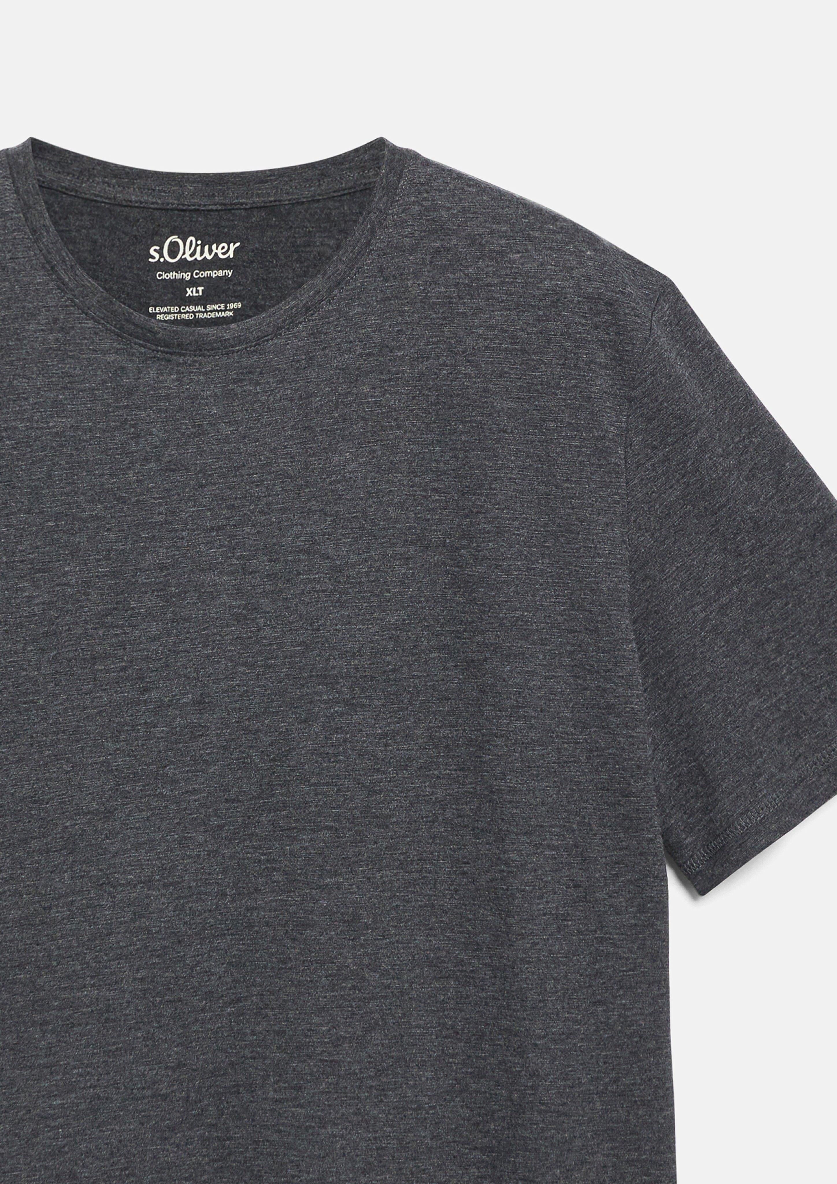 Hommes T-shirt en noir de s.Oliver Men Tall Sizes
