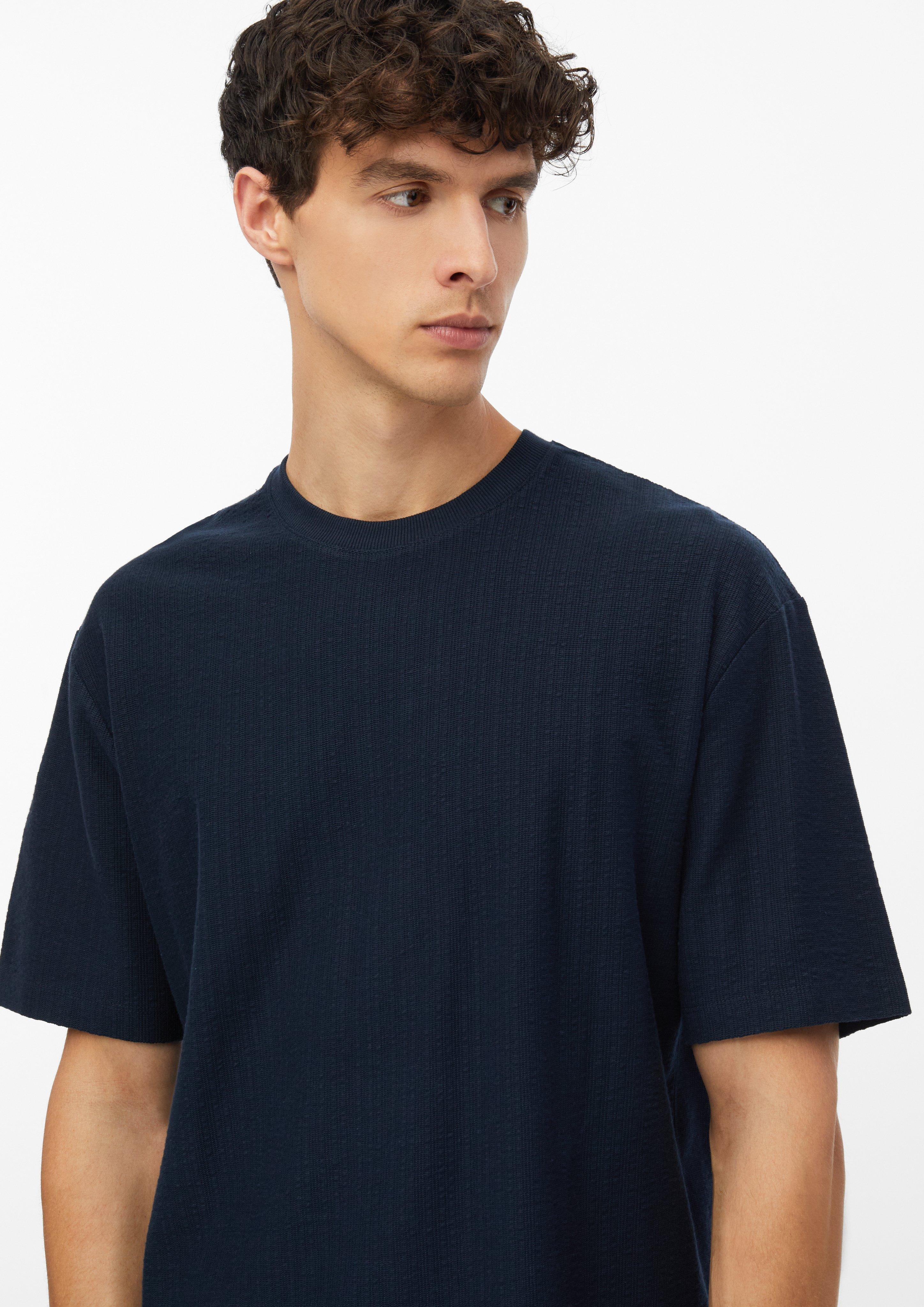 Hommes T-shirt à col et poignets côtelés, coupe moderne en bleu de s.Oliver