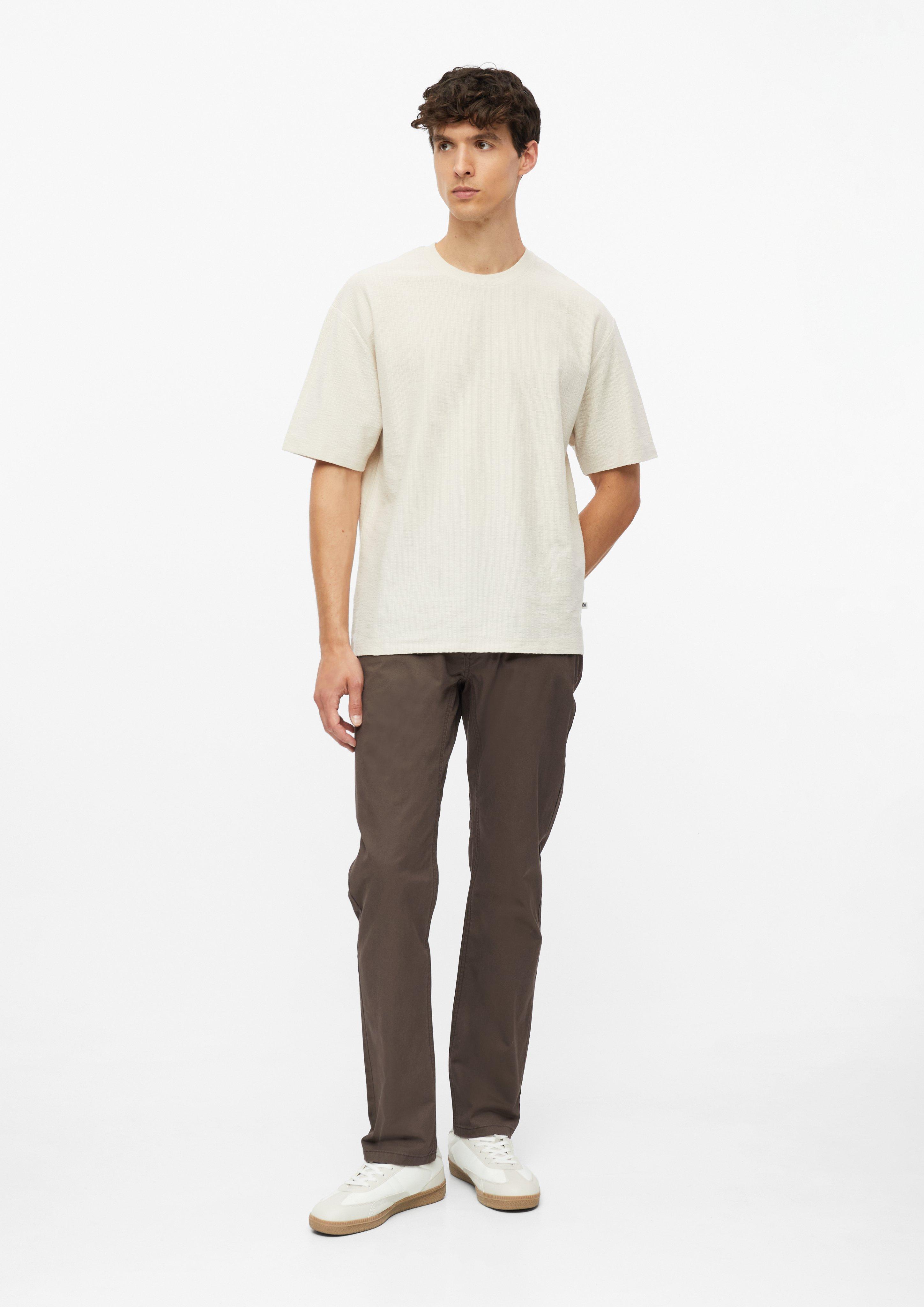 Hommes T-shirt à col et poignets côtelés, coupe moderne en beige de s.Oliver