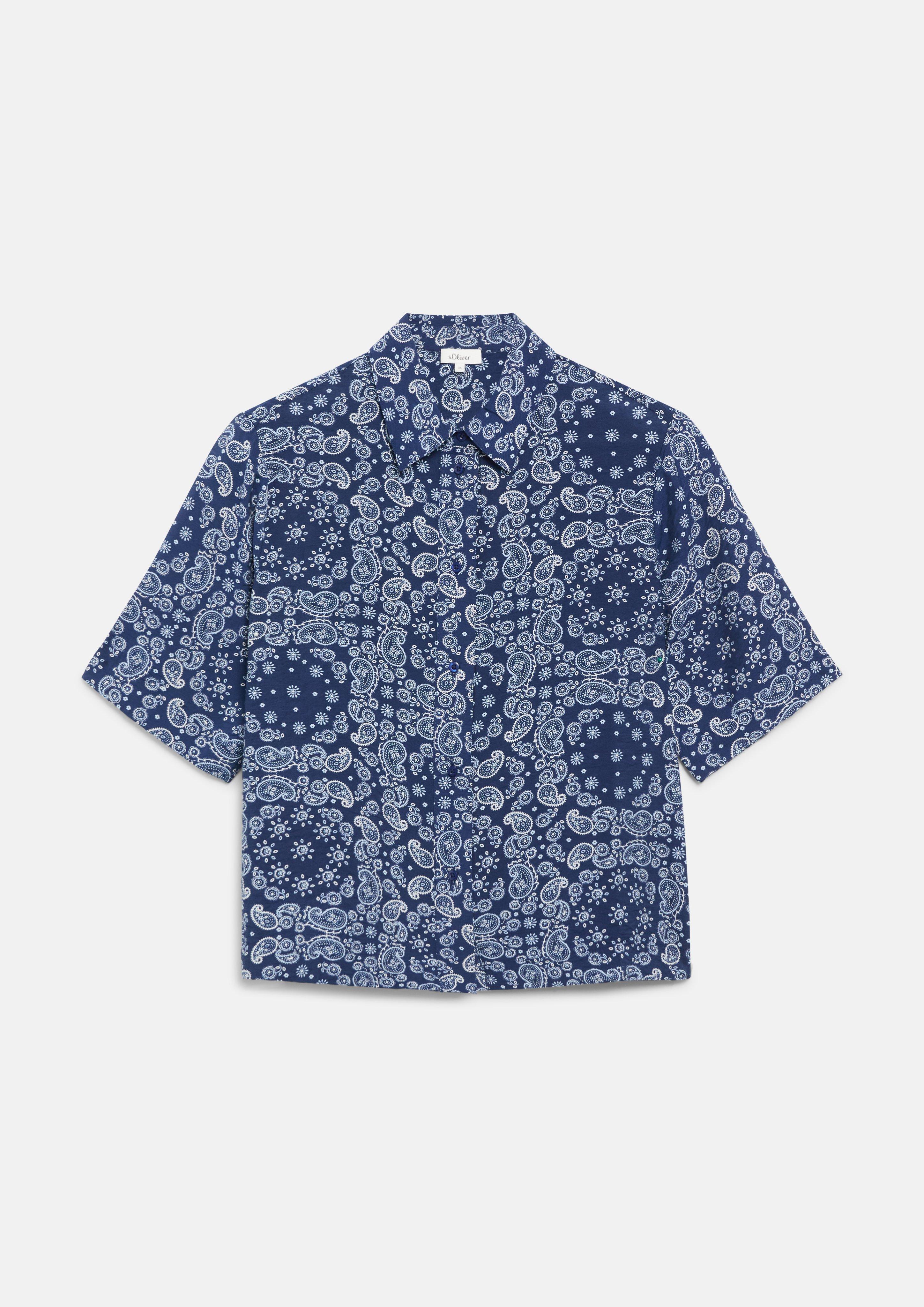 Dames Gestructureerde blouse van een viscose-mix met boxy pasvorm in  van s.Oliver