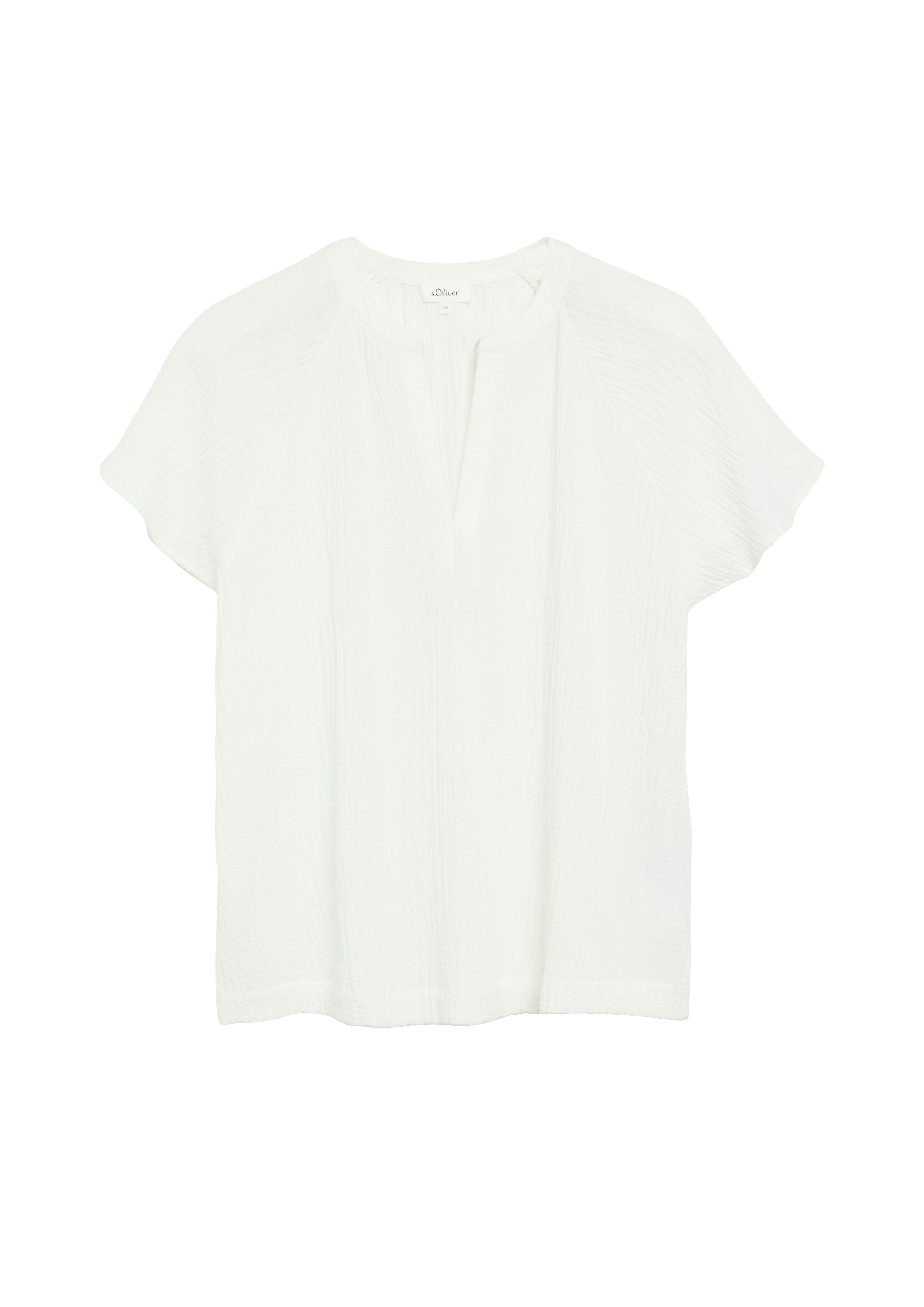 Gestructureerde raglanblouse van een viscosemix
