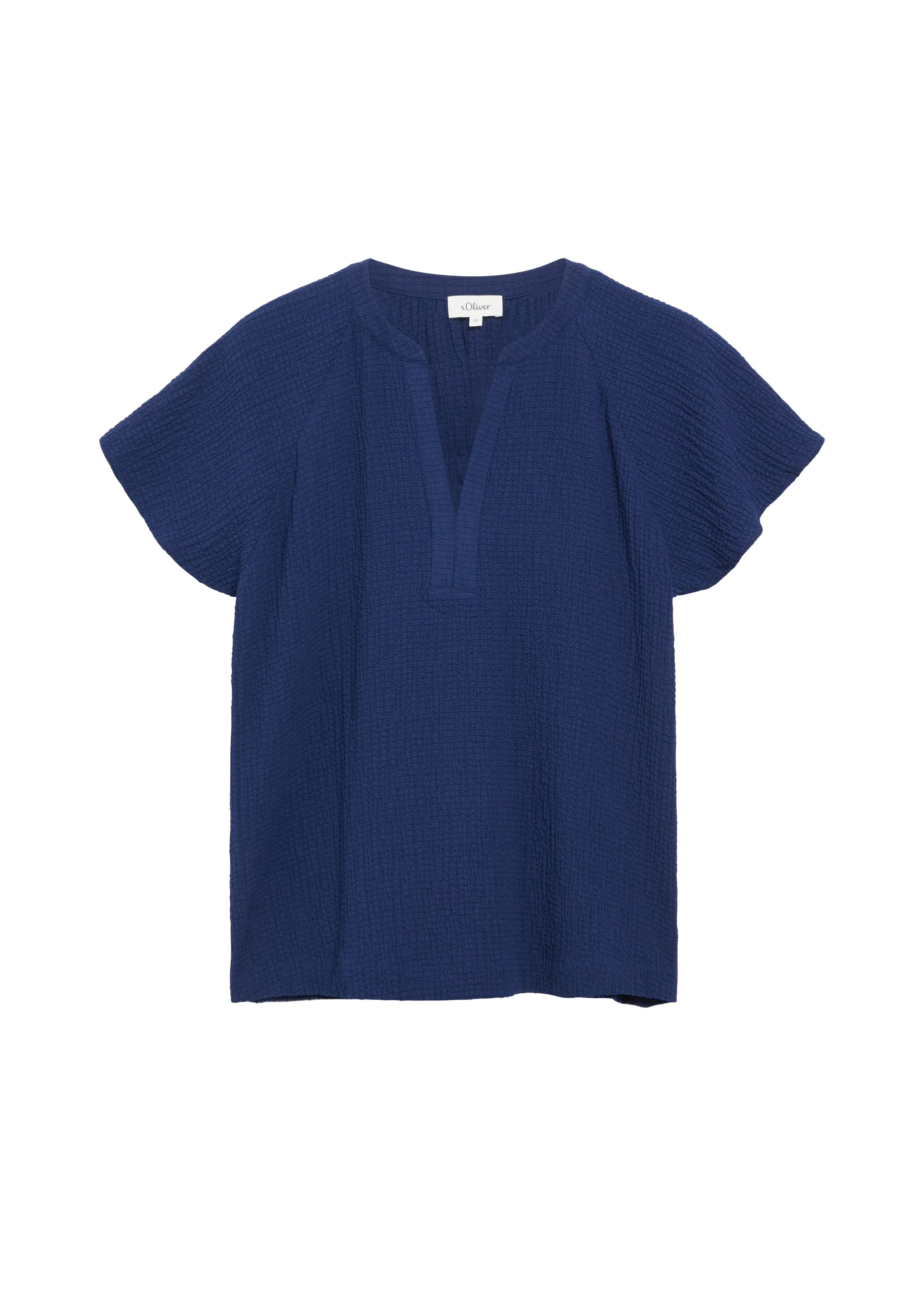 Gestructureerde raglanblouse van een viscosemix