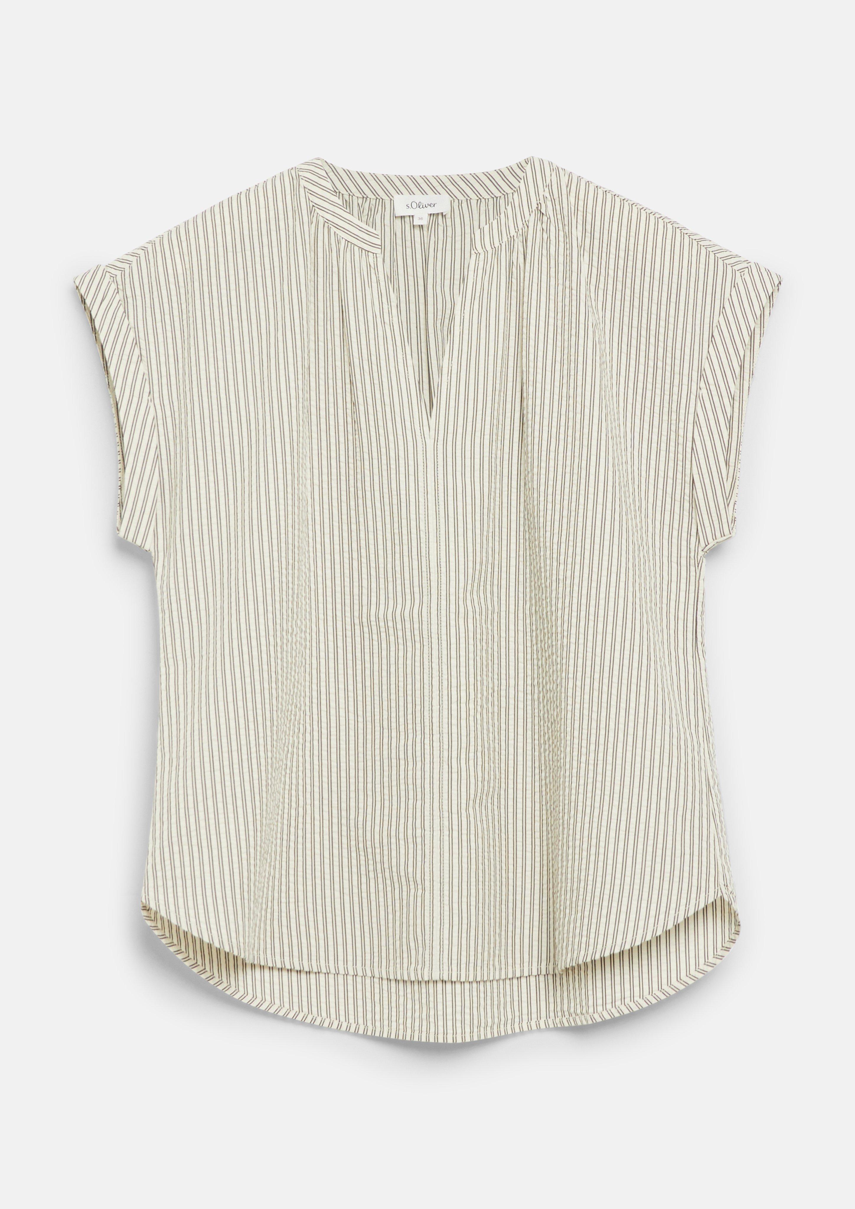 Damen Seersucker-Bluse mit Raffung in  von s.Oliver
