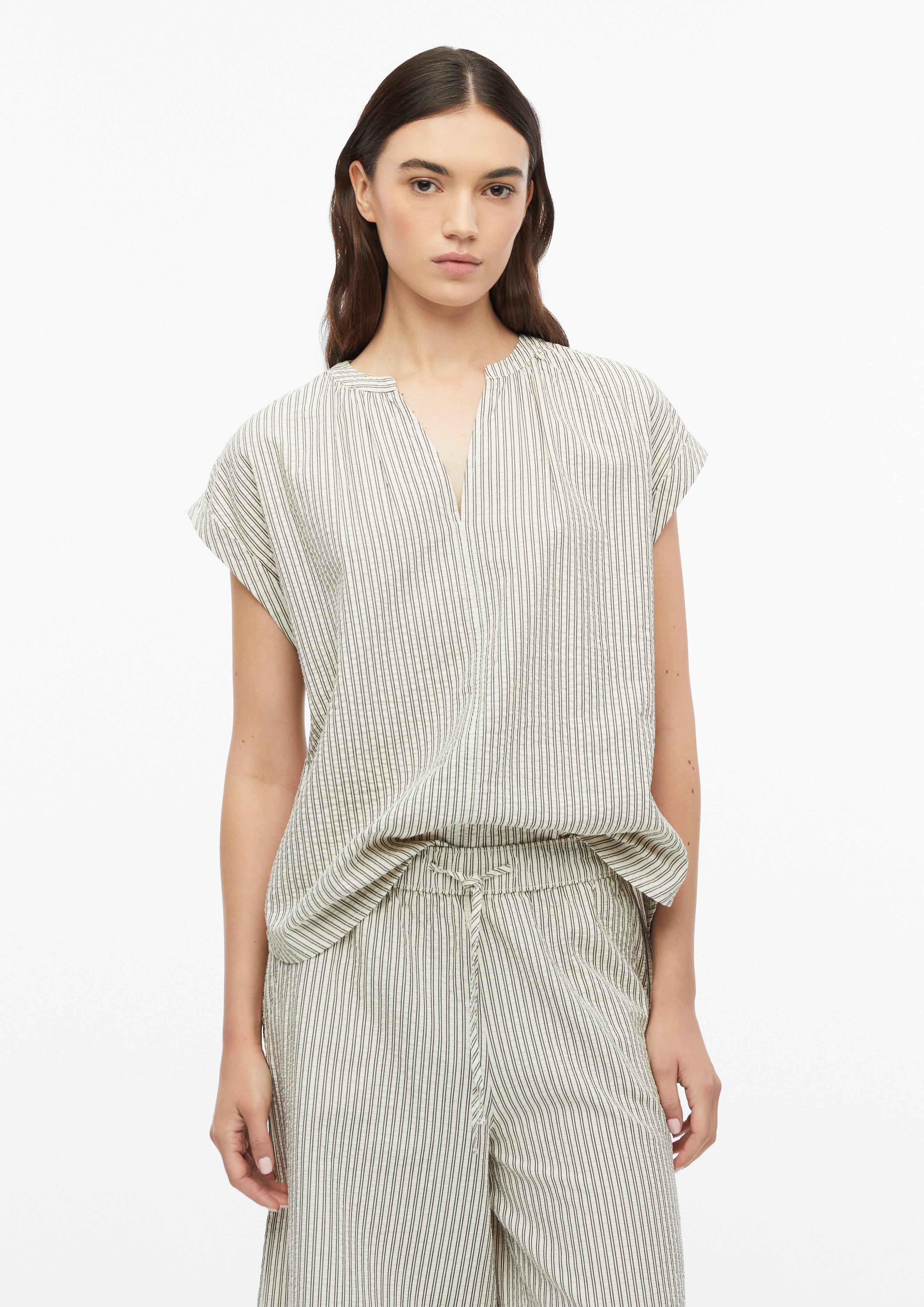 Dames Seersuckerblouse met plooien in  van s.Oliver