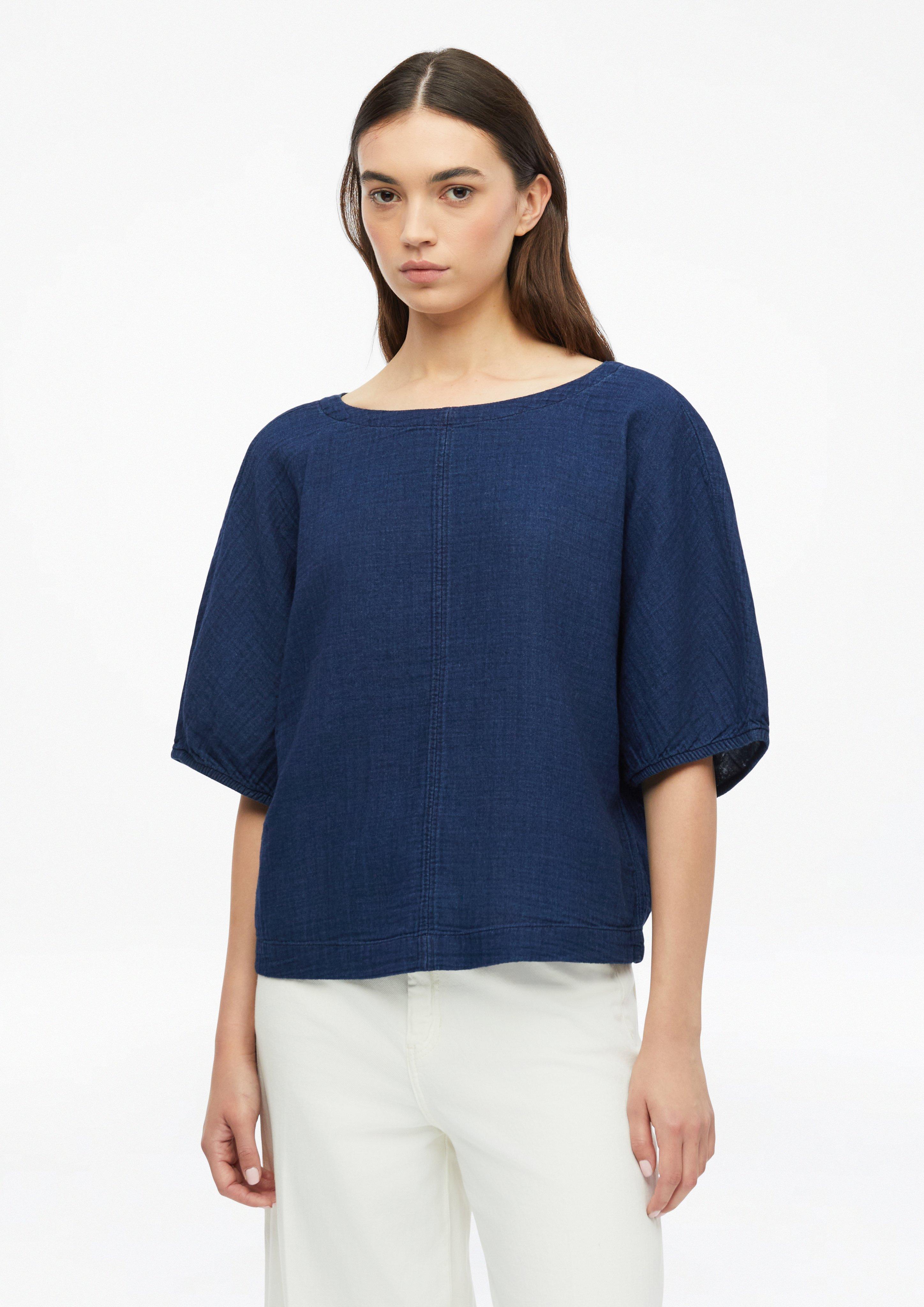 Women Relaxed Denim-Look Blouse in  by s.Oliver