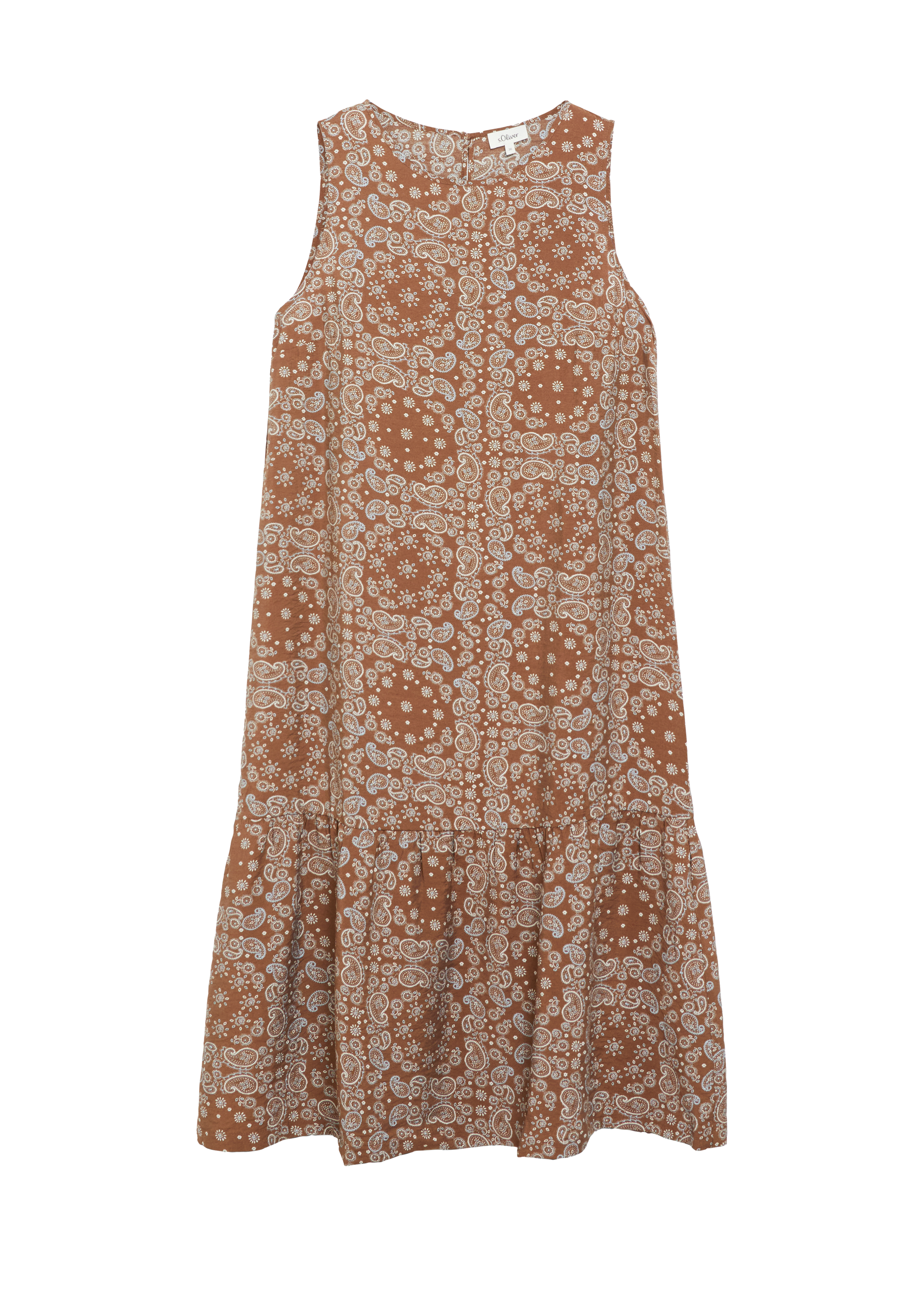 Strukturiertes Stufenkleid aus Viskosemix