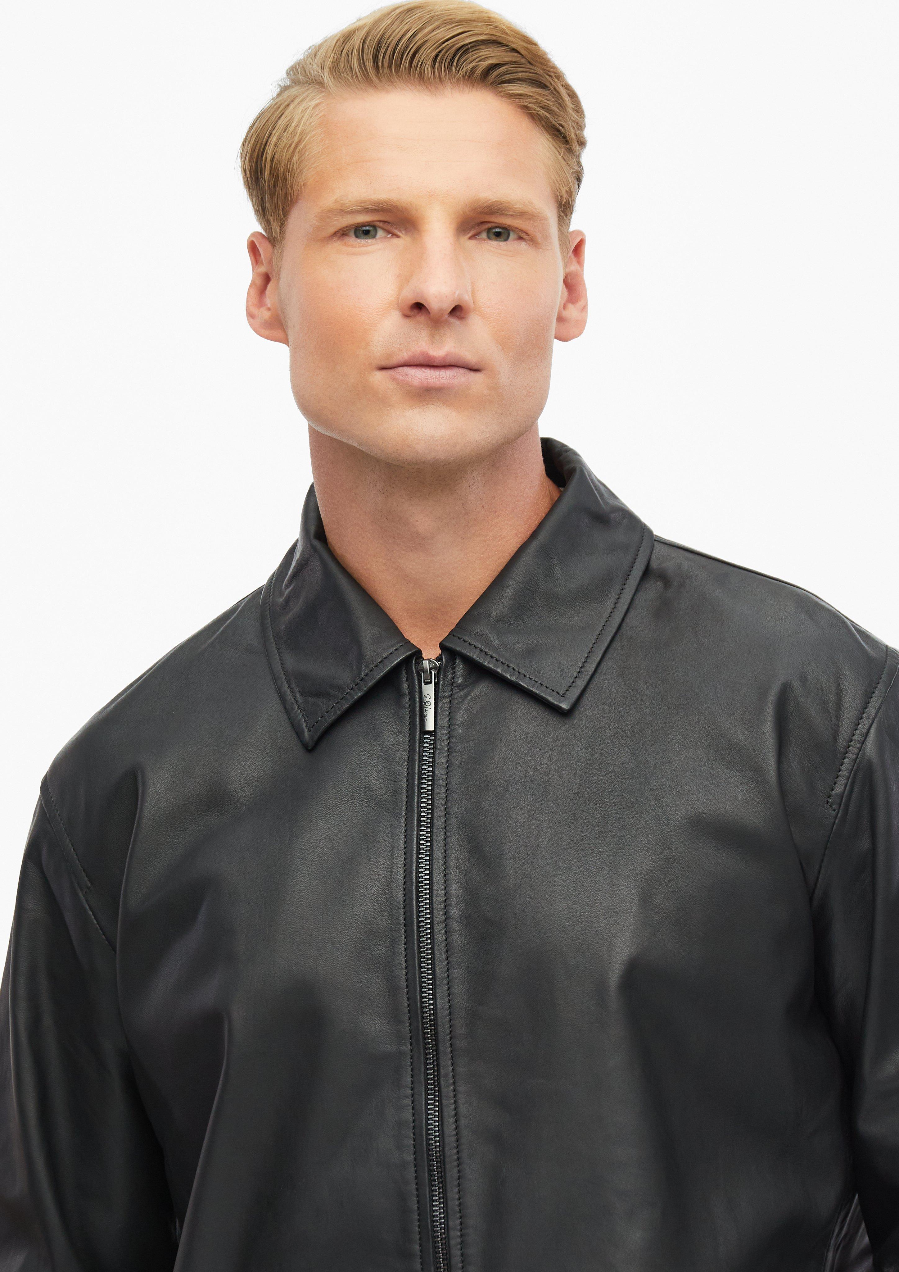 Men Outdoor jacket in black by s.Oliver BLACK LABEL