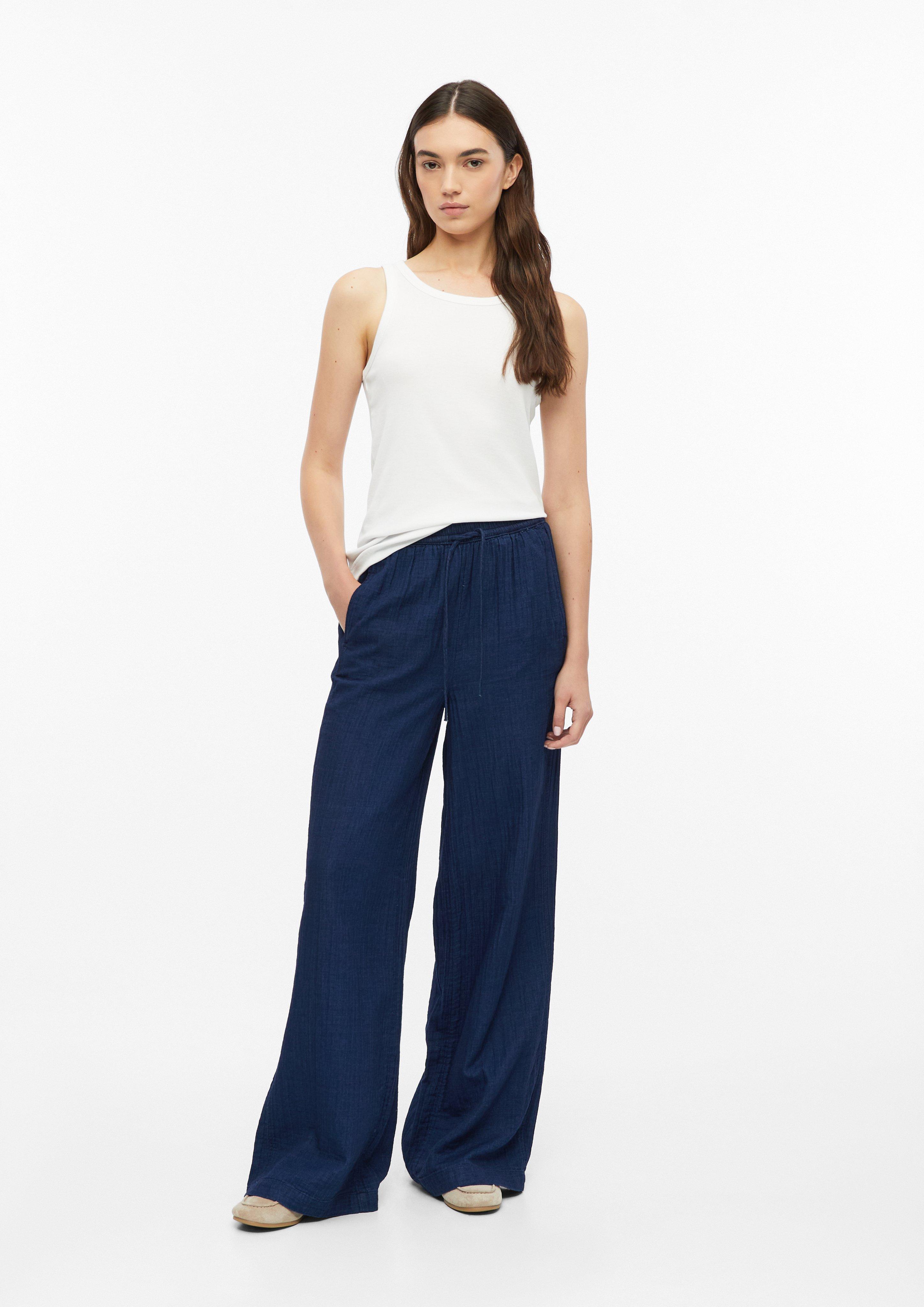 Dames Lichte broek met wijde pijpen in denimlook in  van s.Oliver