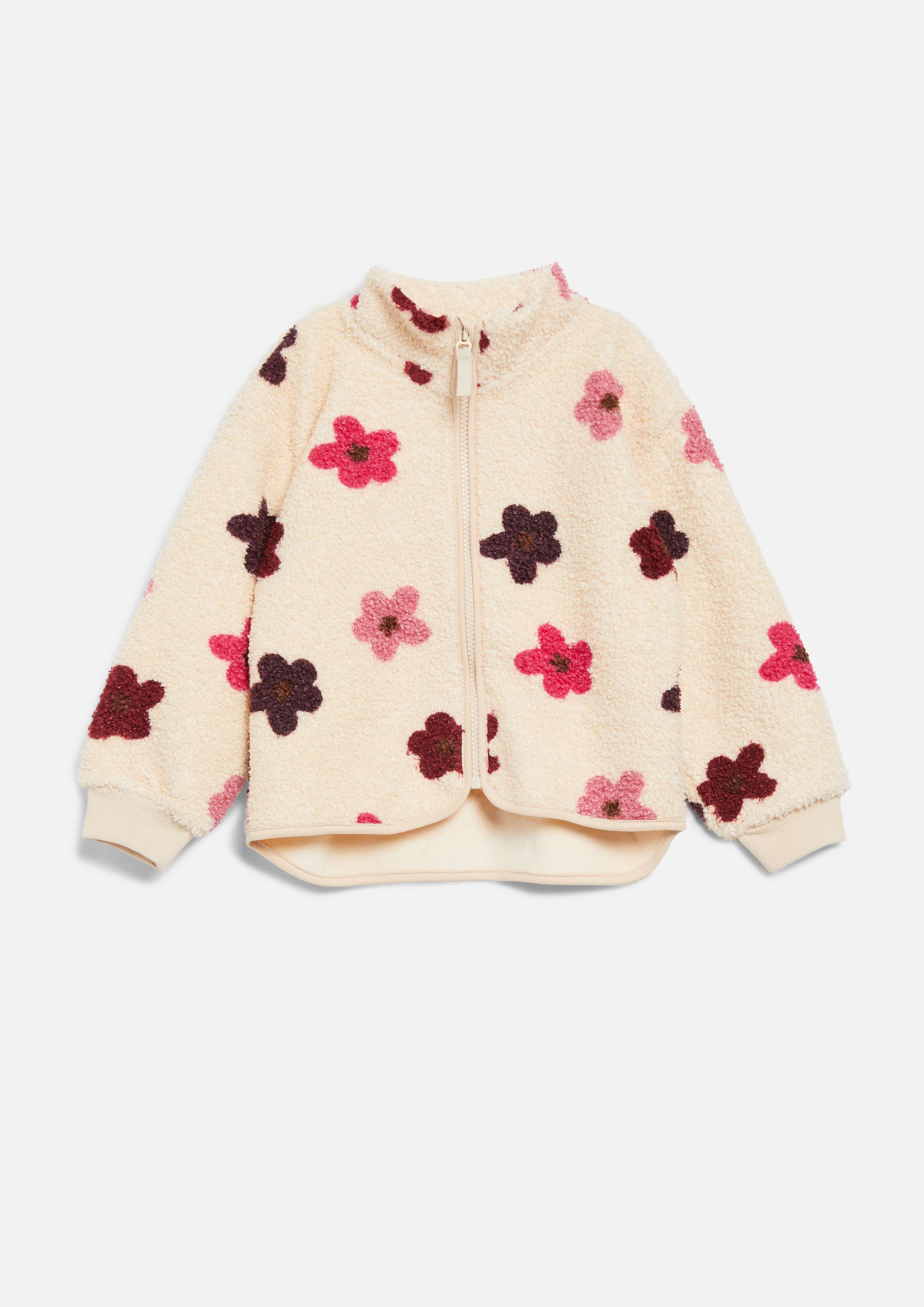 Teddyjacke mit Stehkragen und Fleece-Innenseite in Farbe helles beige von s.Oliver