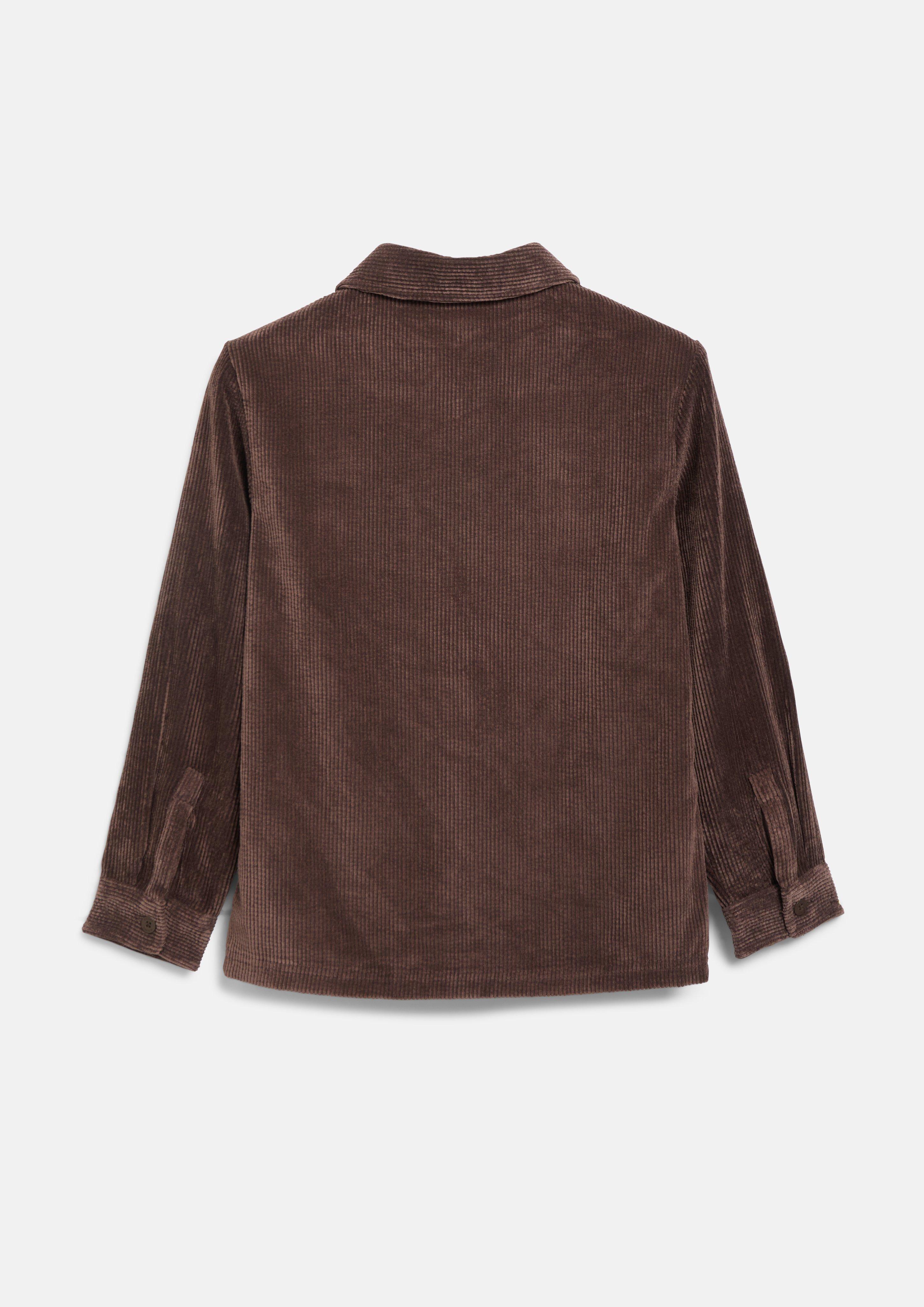 Kinder Overshirt aus Cord mit Brusttaschen in braun von s.Oliver