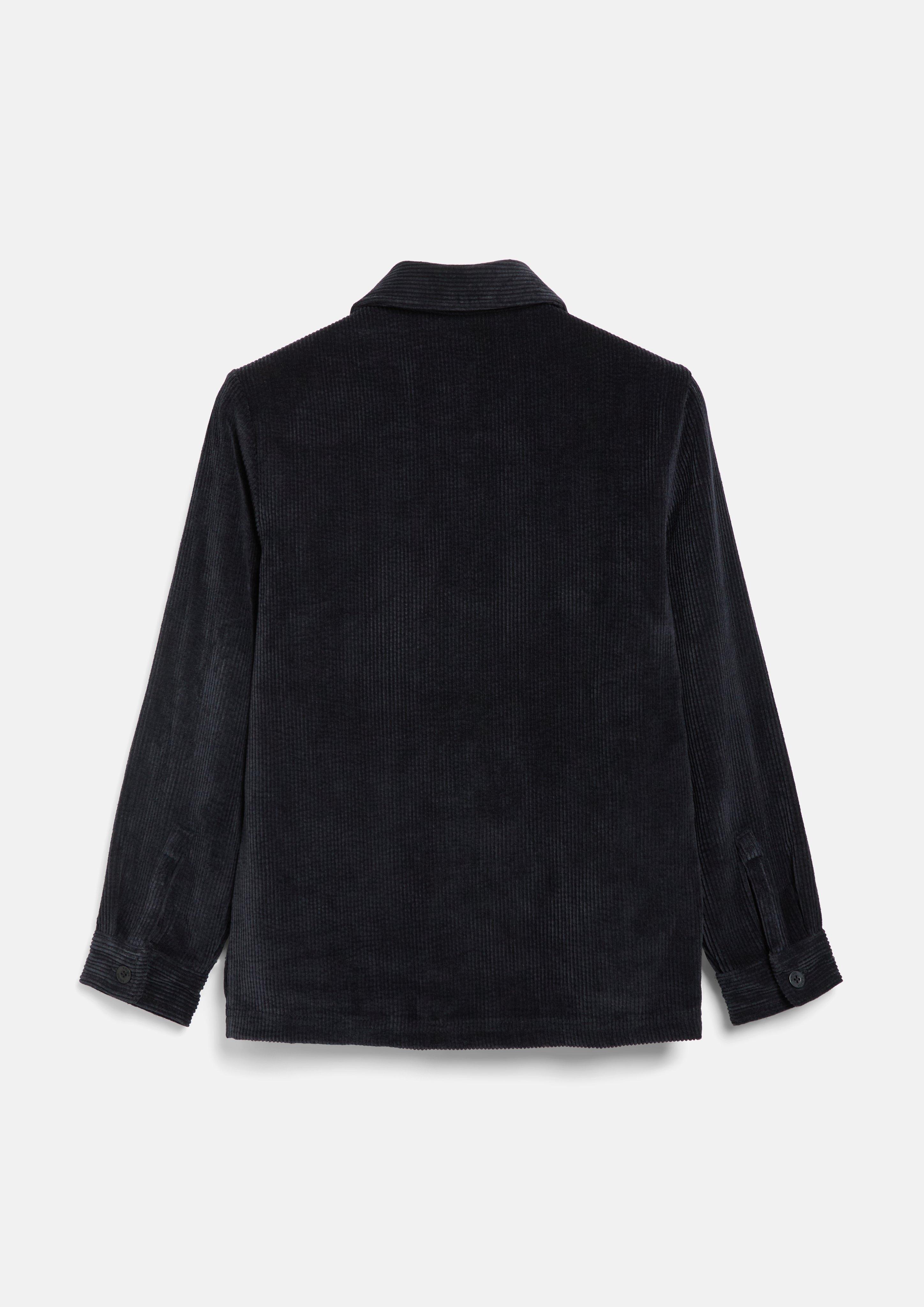 Kinder Overshirt aus Cord mit Brusttaschen in schwarz von s.Oliver