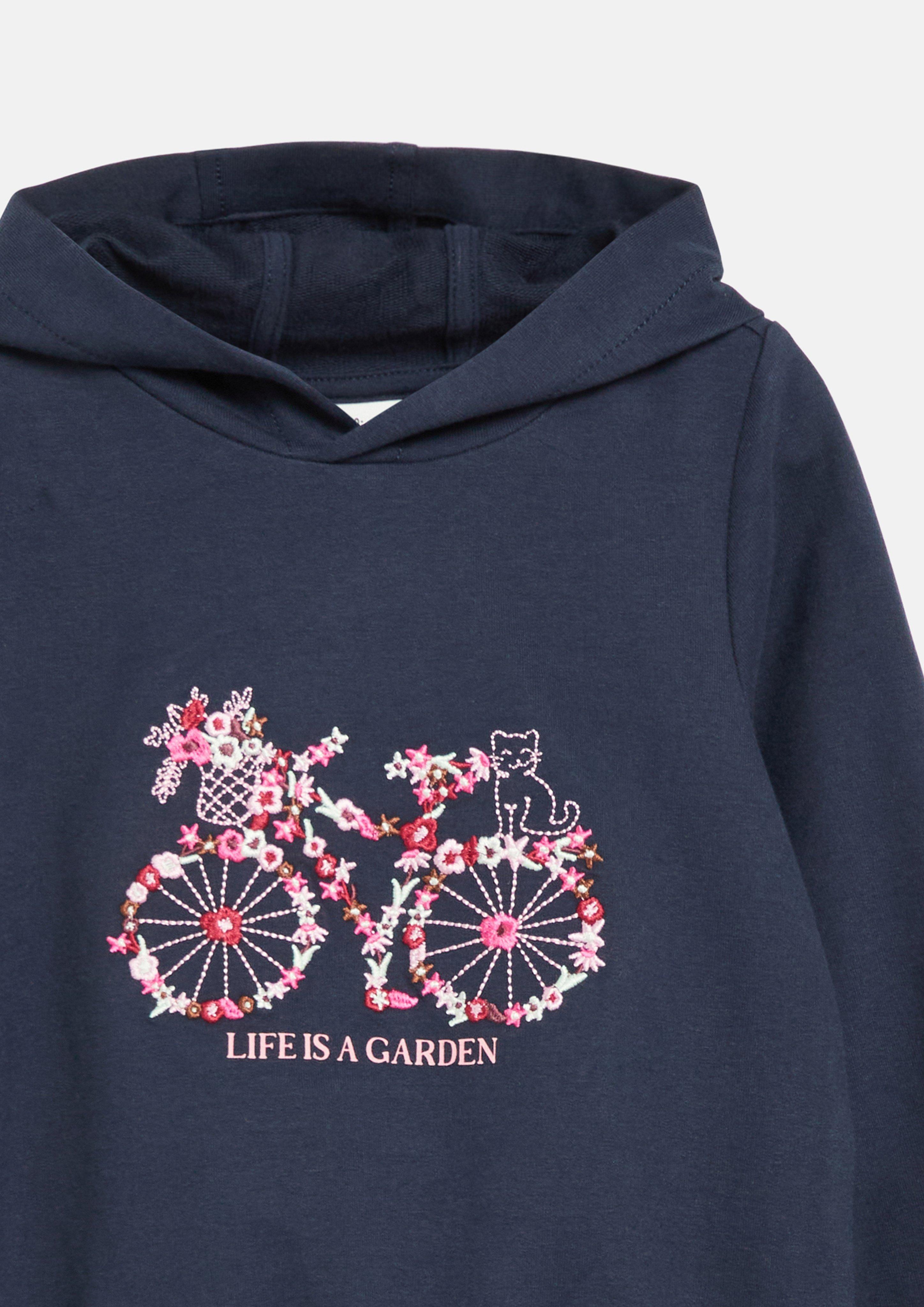 Junior Sweat à capuche brodé en bleu de s.Oliver