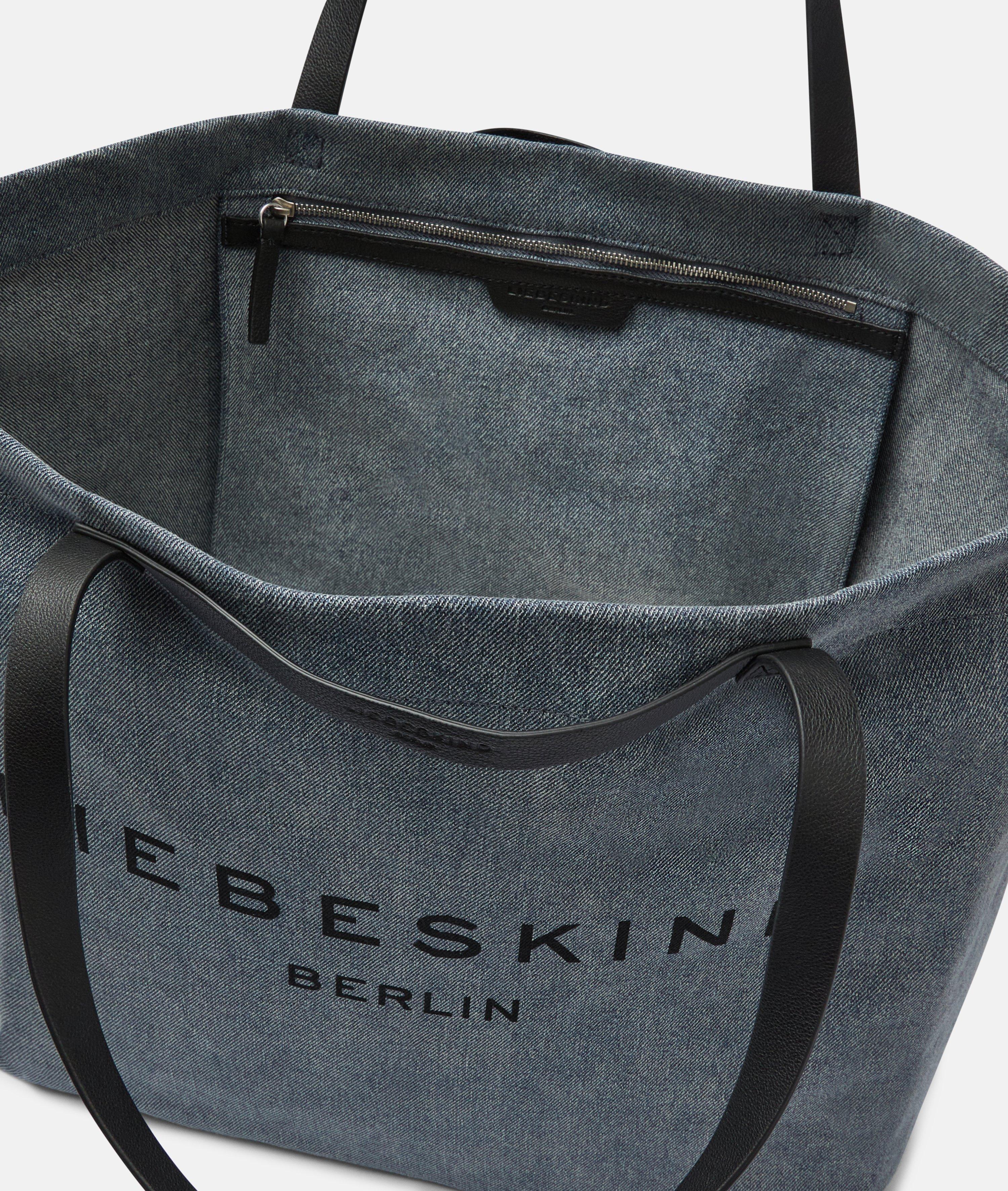 Denim Aurora Shopper L in blau & beige