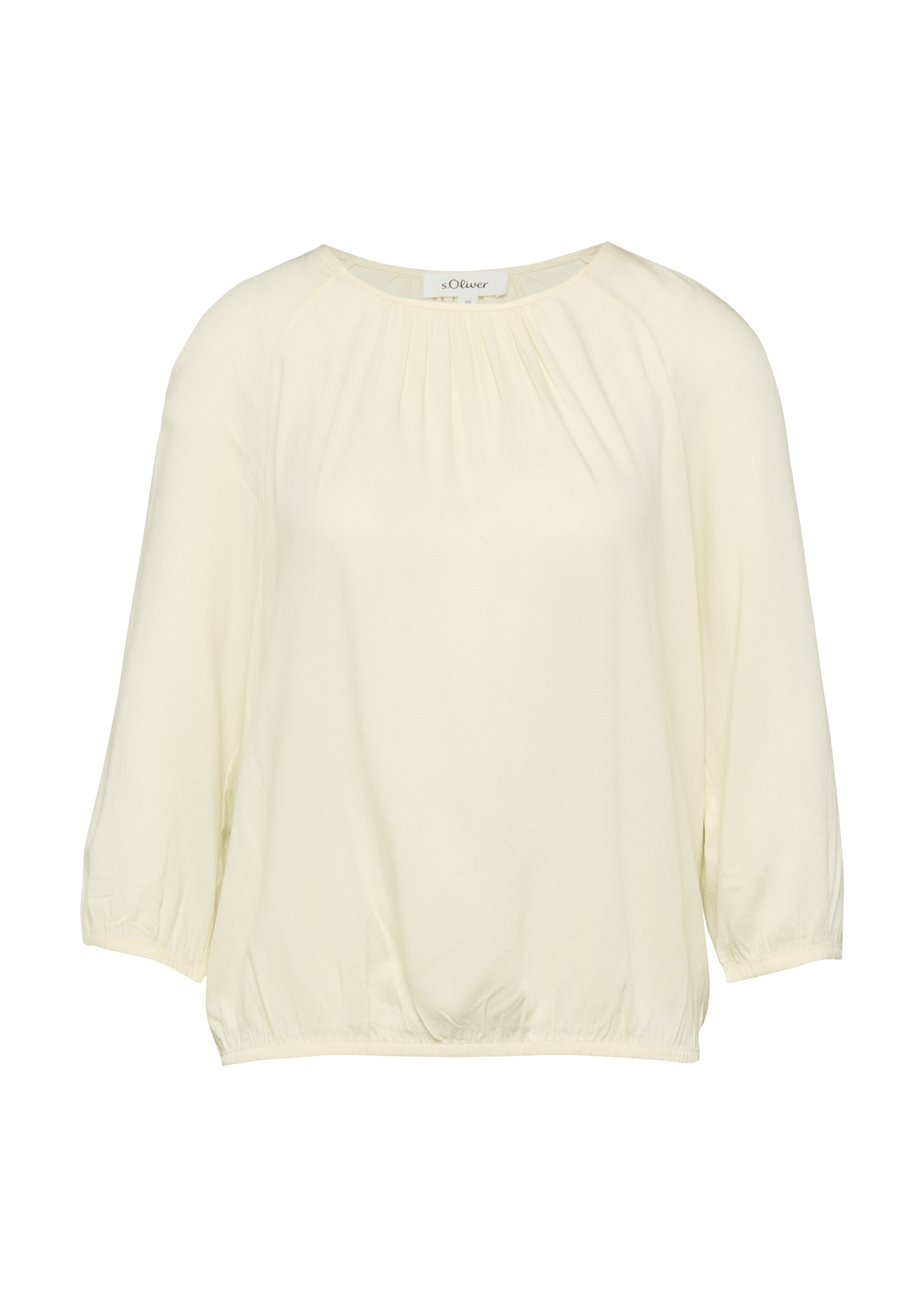 Gestructureerde viscose blouse met gerimpelde details