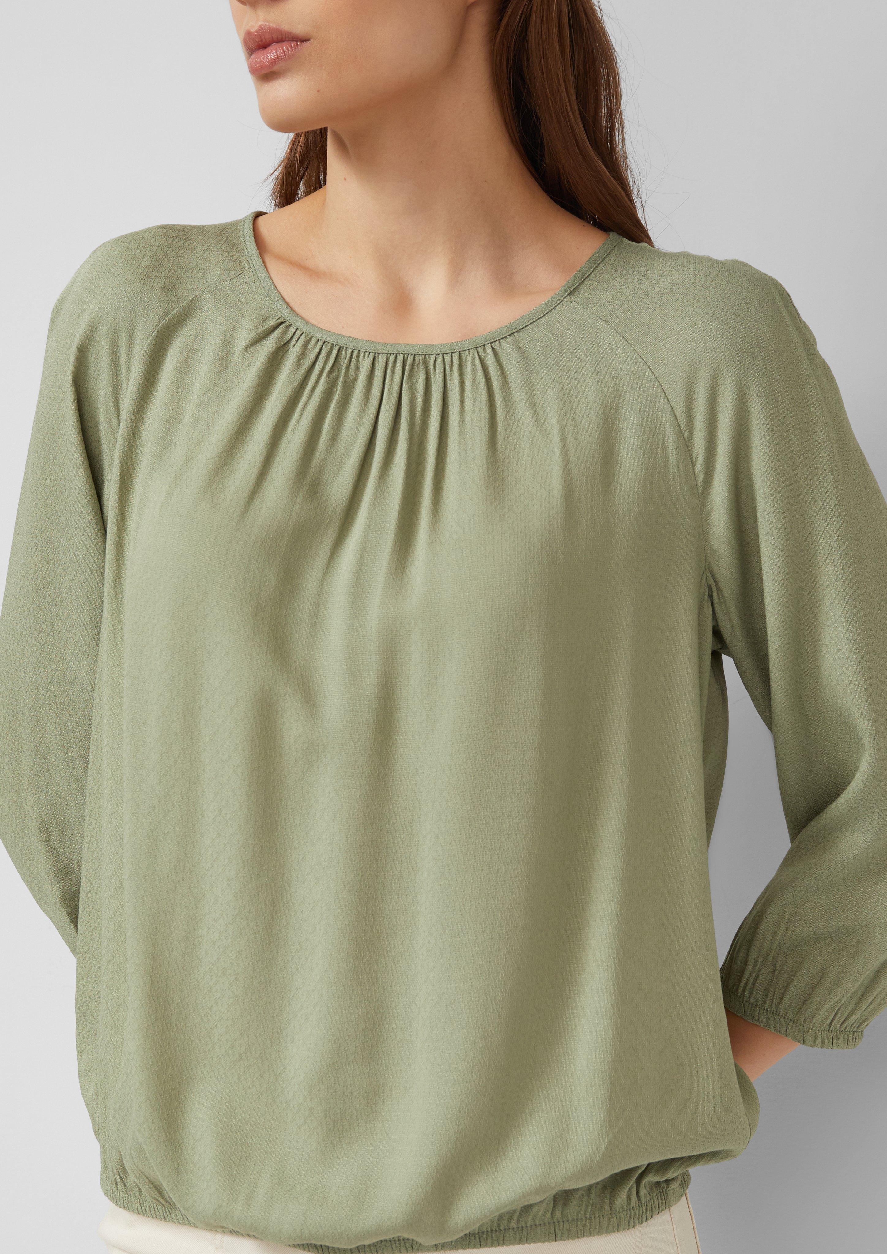 Thumbnail - Strukturierte Viskose-Bluse mit Raff-Details