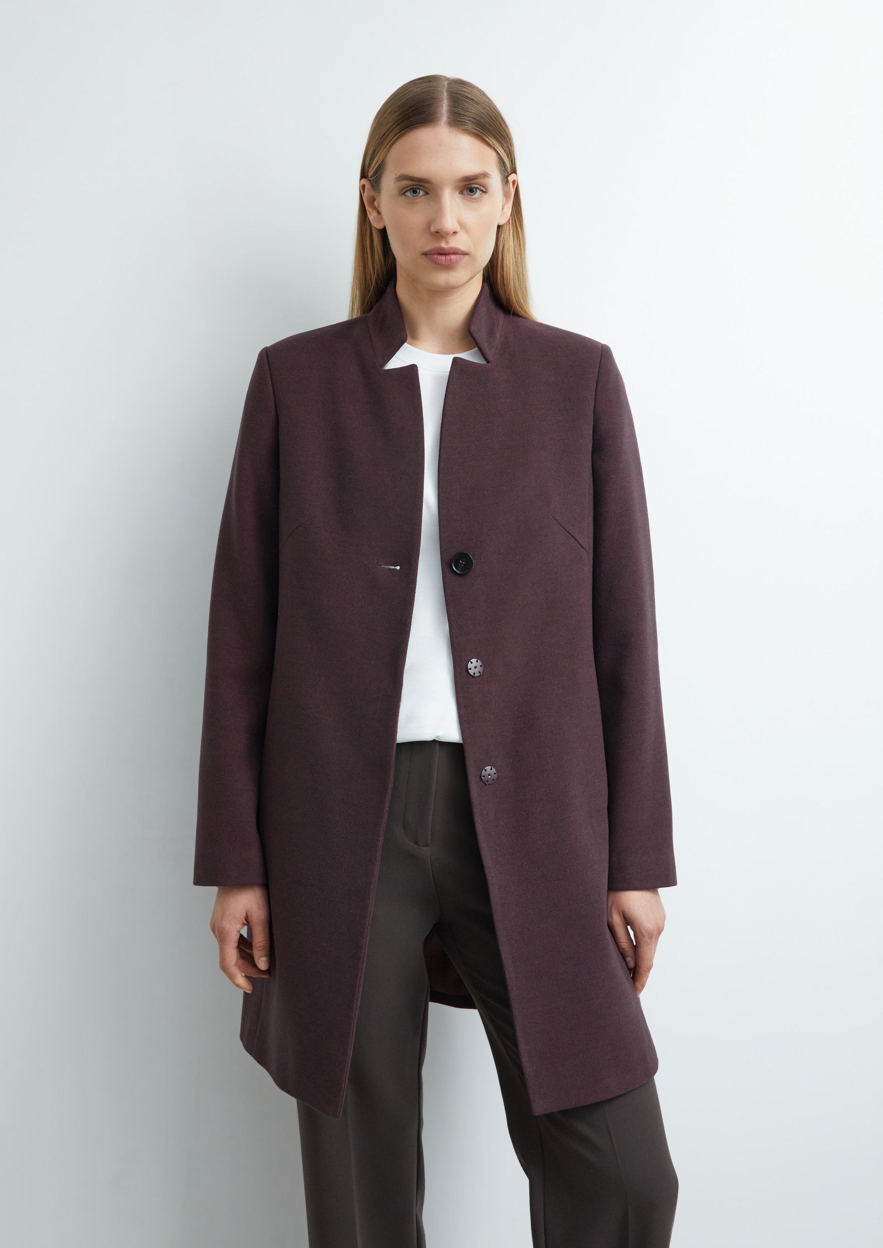 Fitted blazer coat made from a soft viscose blend in bordeaux by COMMA