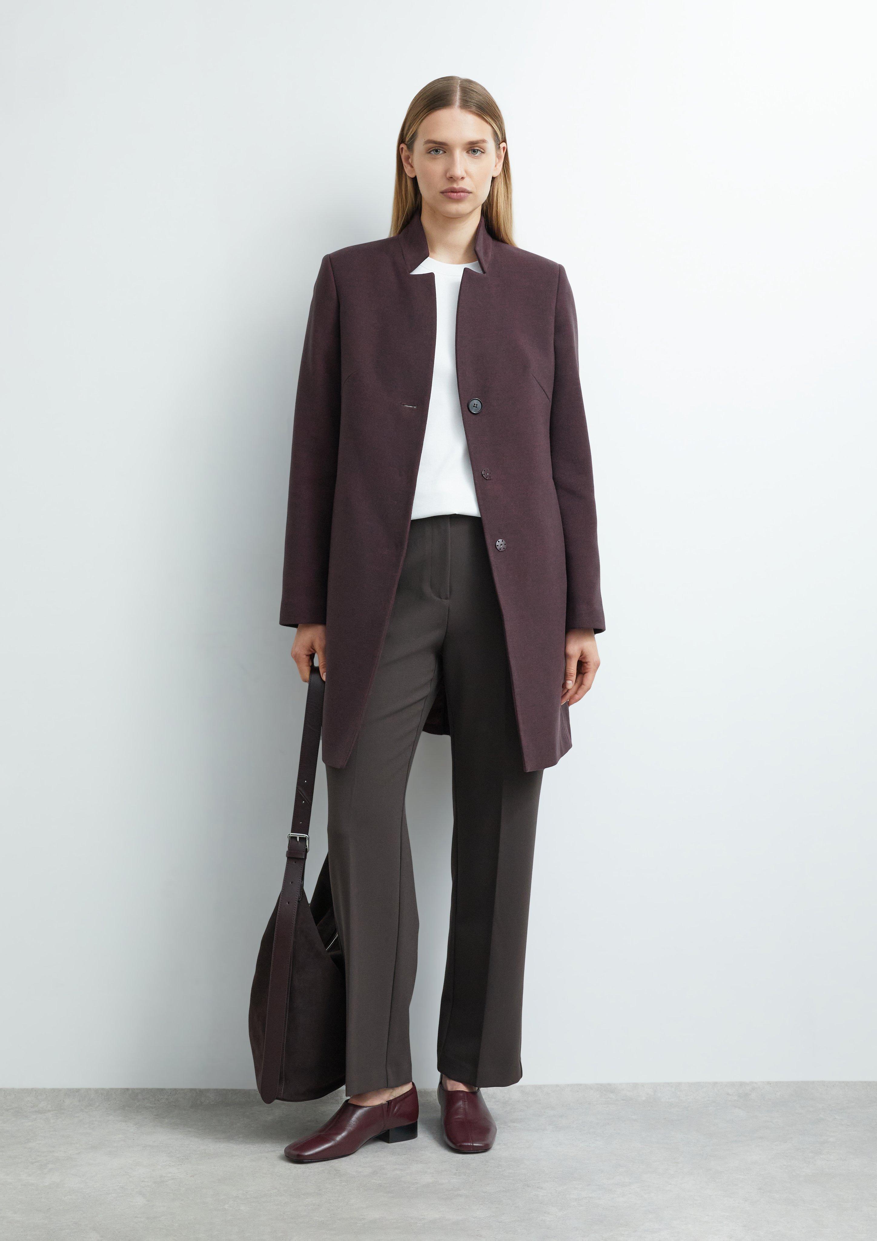 Damen Taillierter Blazer-Mantel aus weichem Viskosemix in rot von comma
