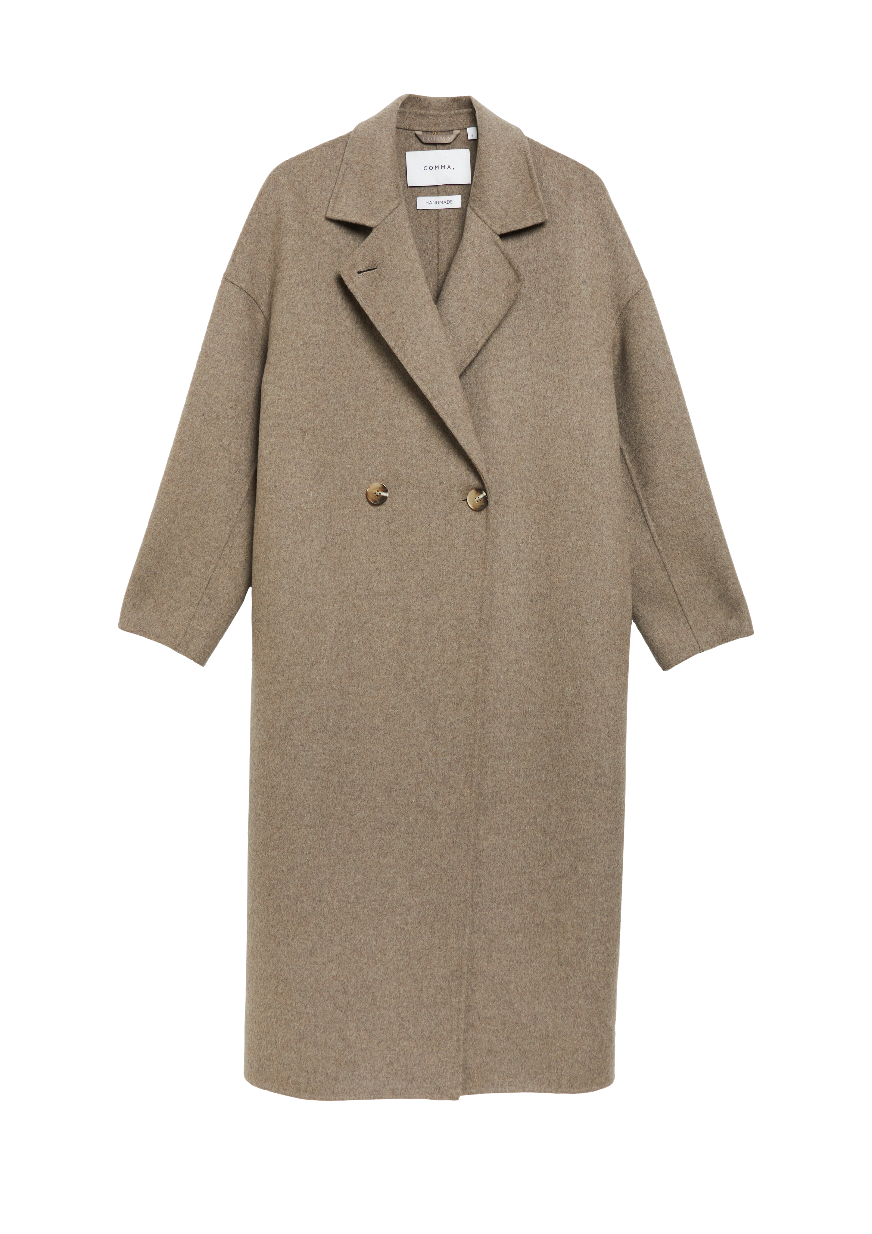Oversized double-face jas van een wolmix
