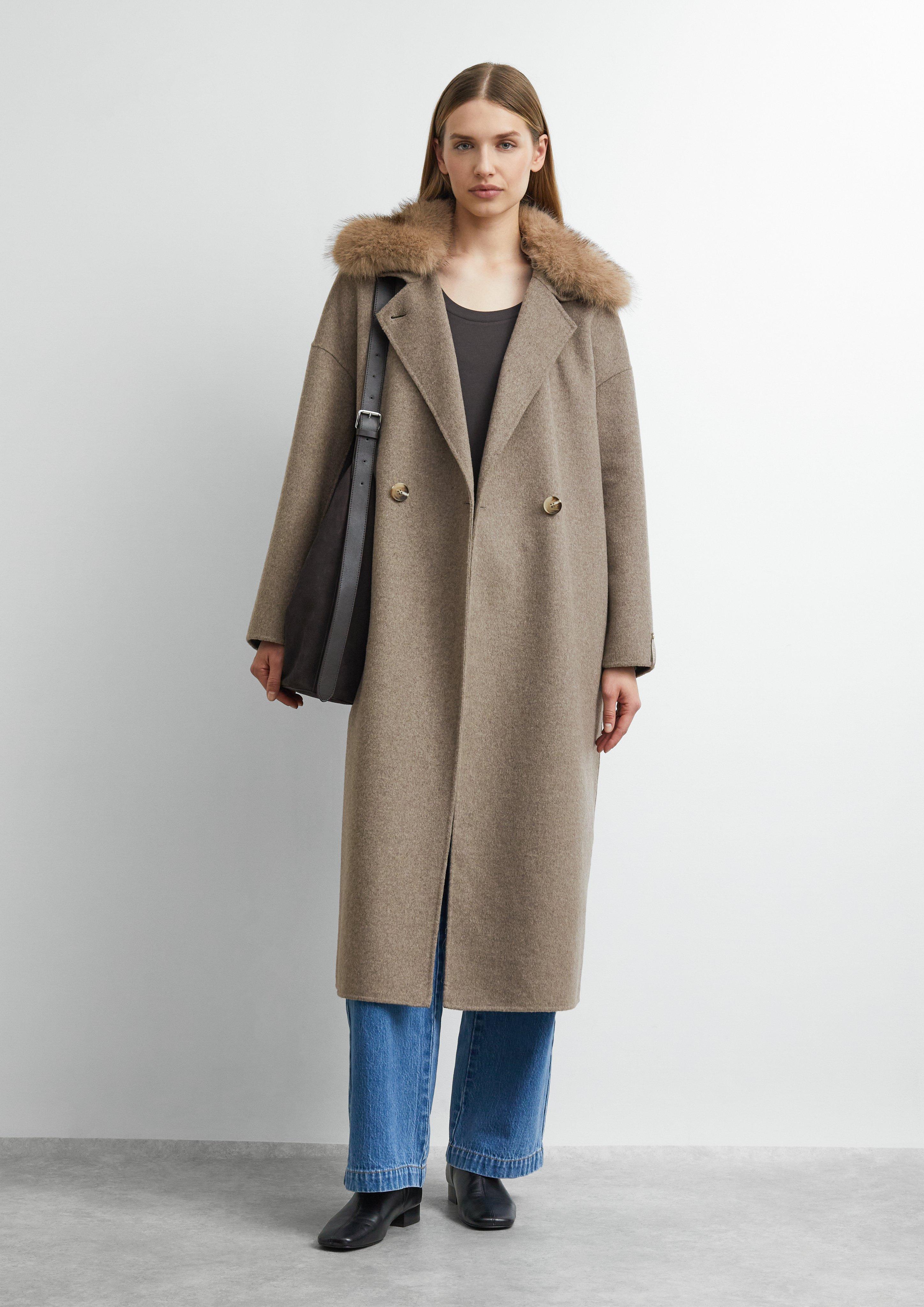 Damen Oversize Doubleface-Mantel aus Wollmix in braun von comma