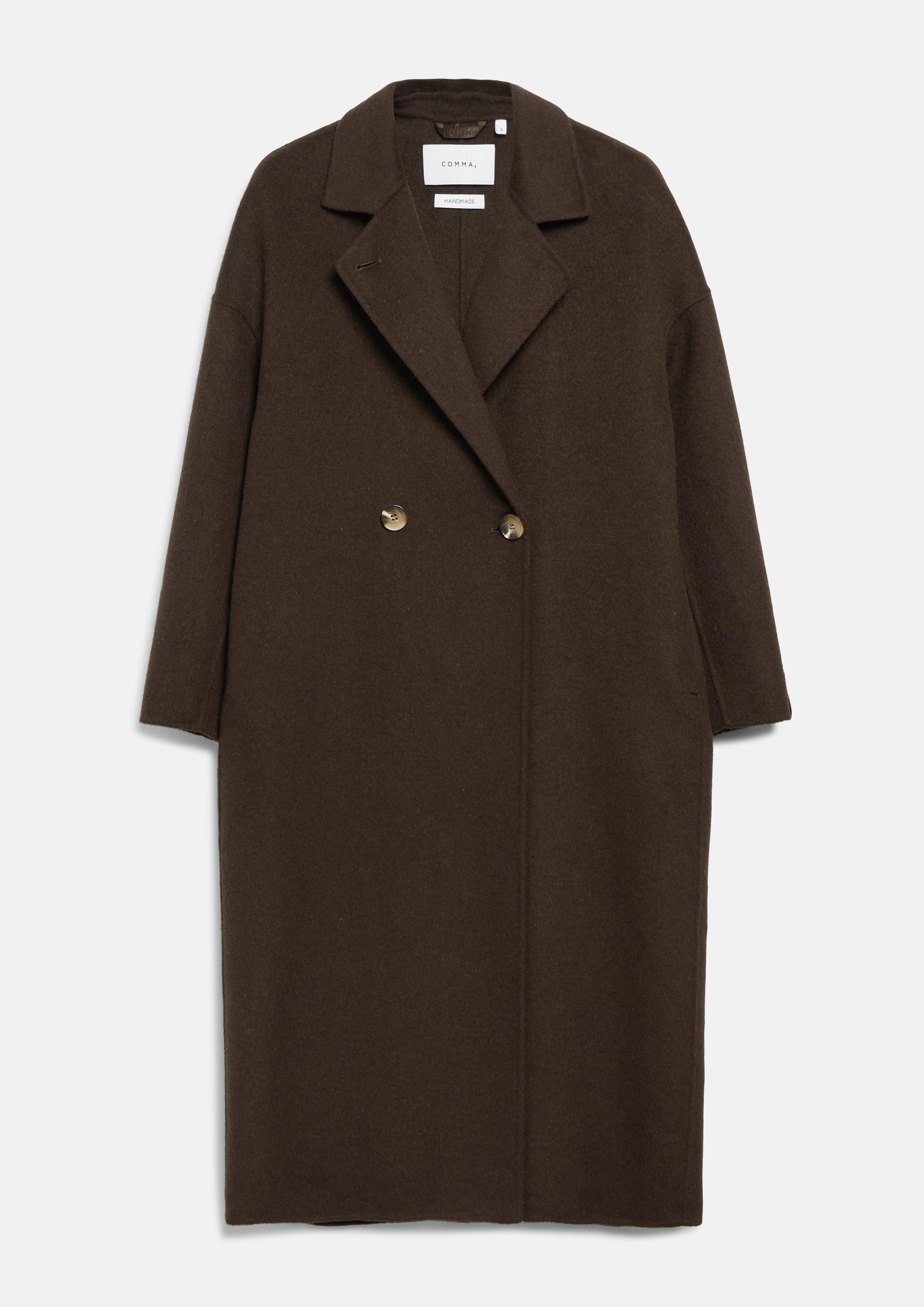 Oversized Double-Faced Coat Made of a Wool Blend in brown by COMMA