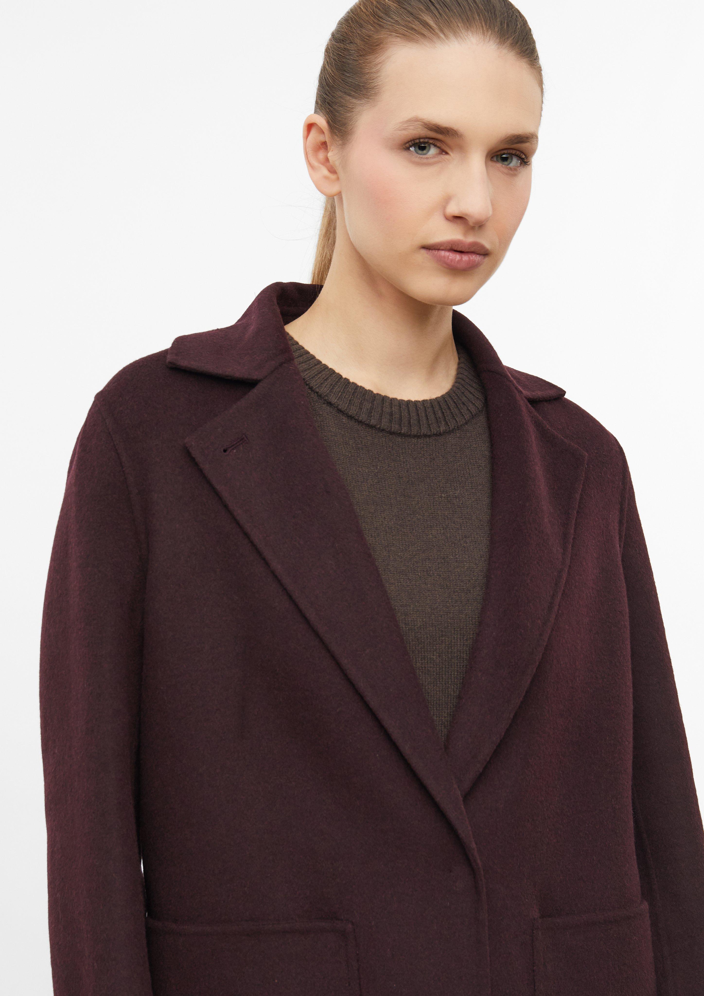 Damen Double-Face-Mantel im Loose Fit in rot von COMMA