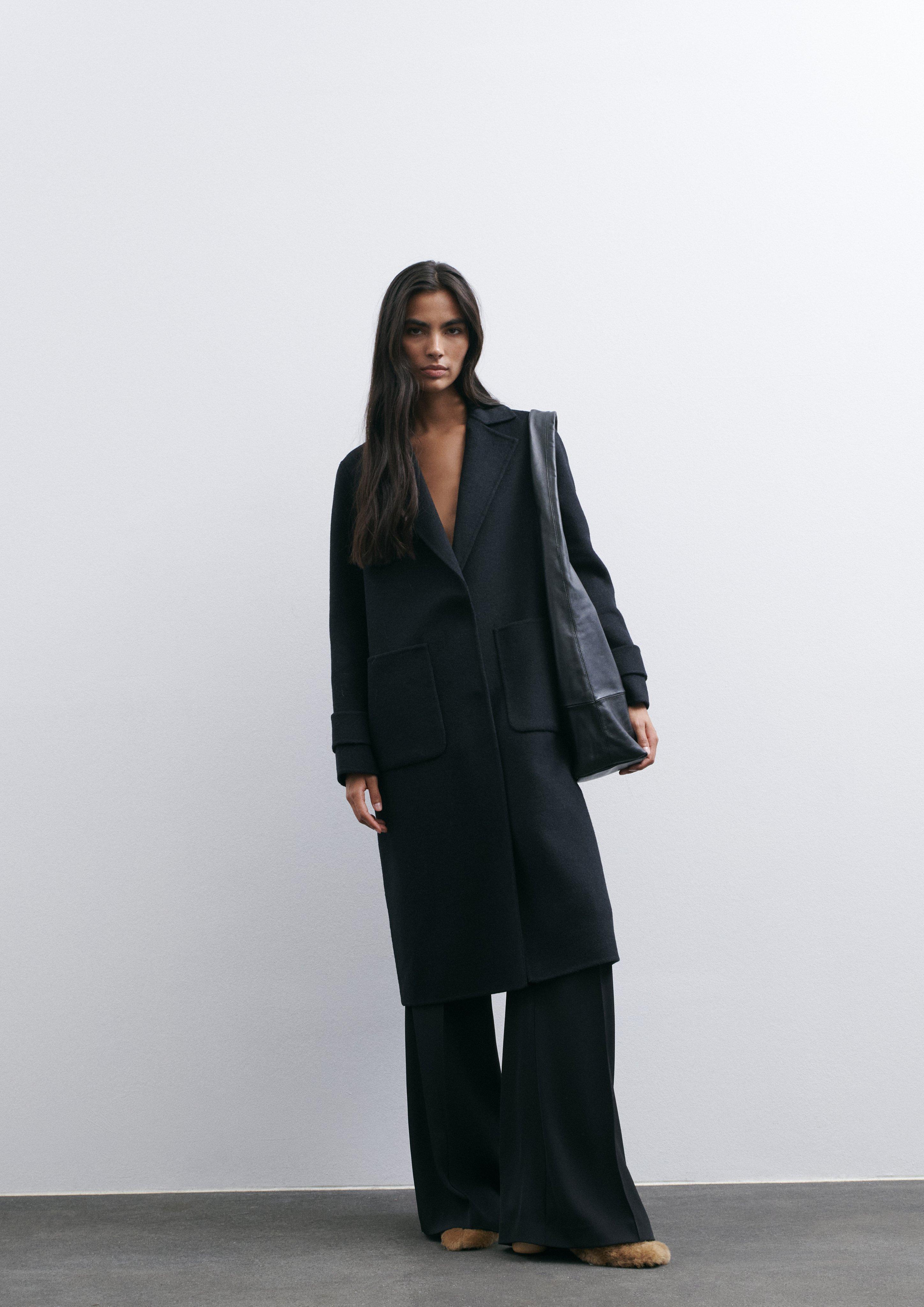 Double-Face-Mantel im Loose Fit in Farbe schwarz von comma