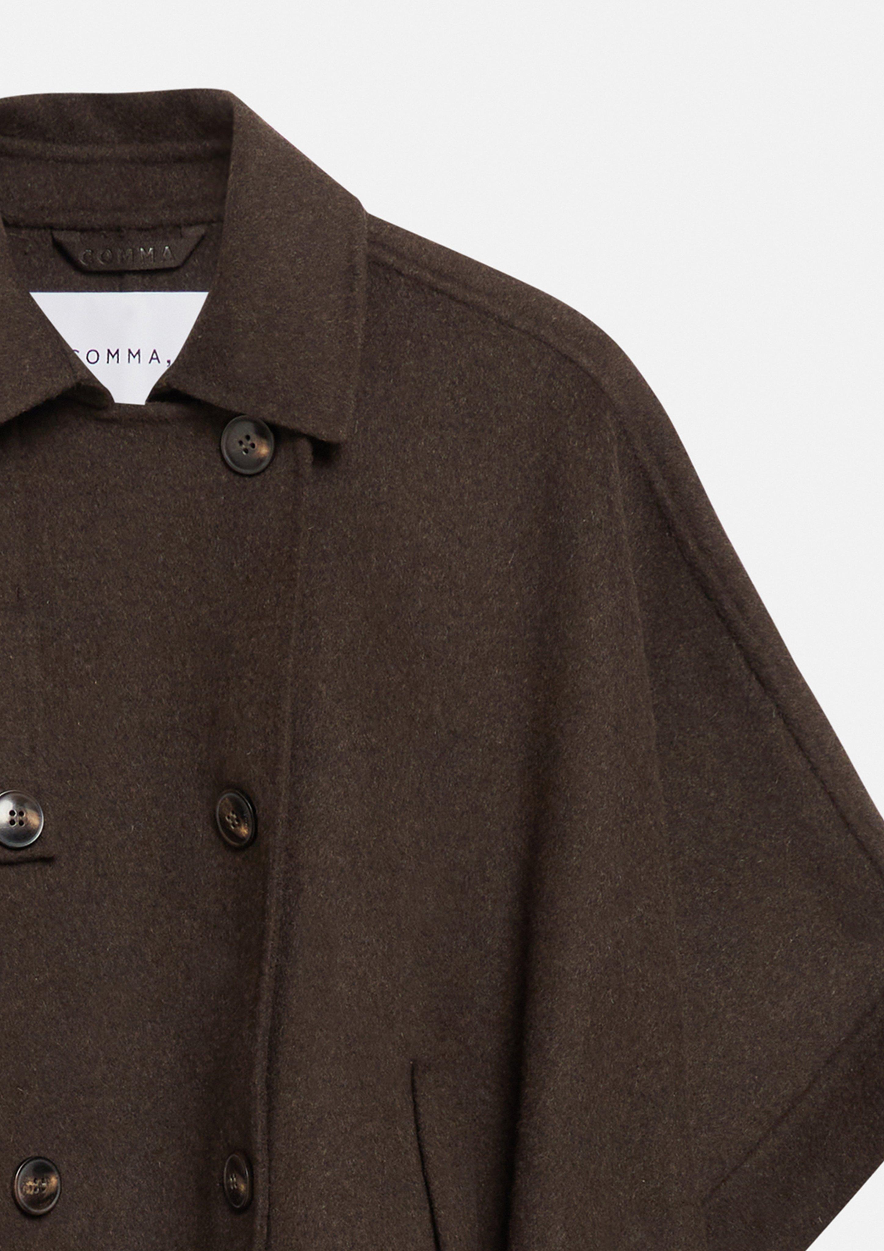 Cape aus Doubleface in Trenchcoat-Optik in braun von COMMA