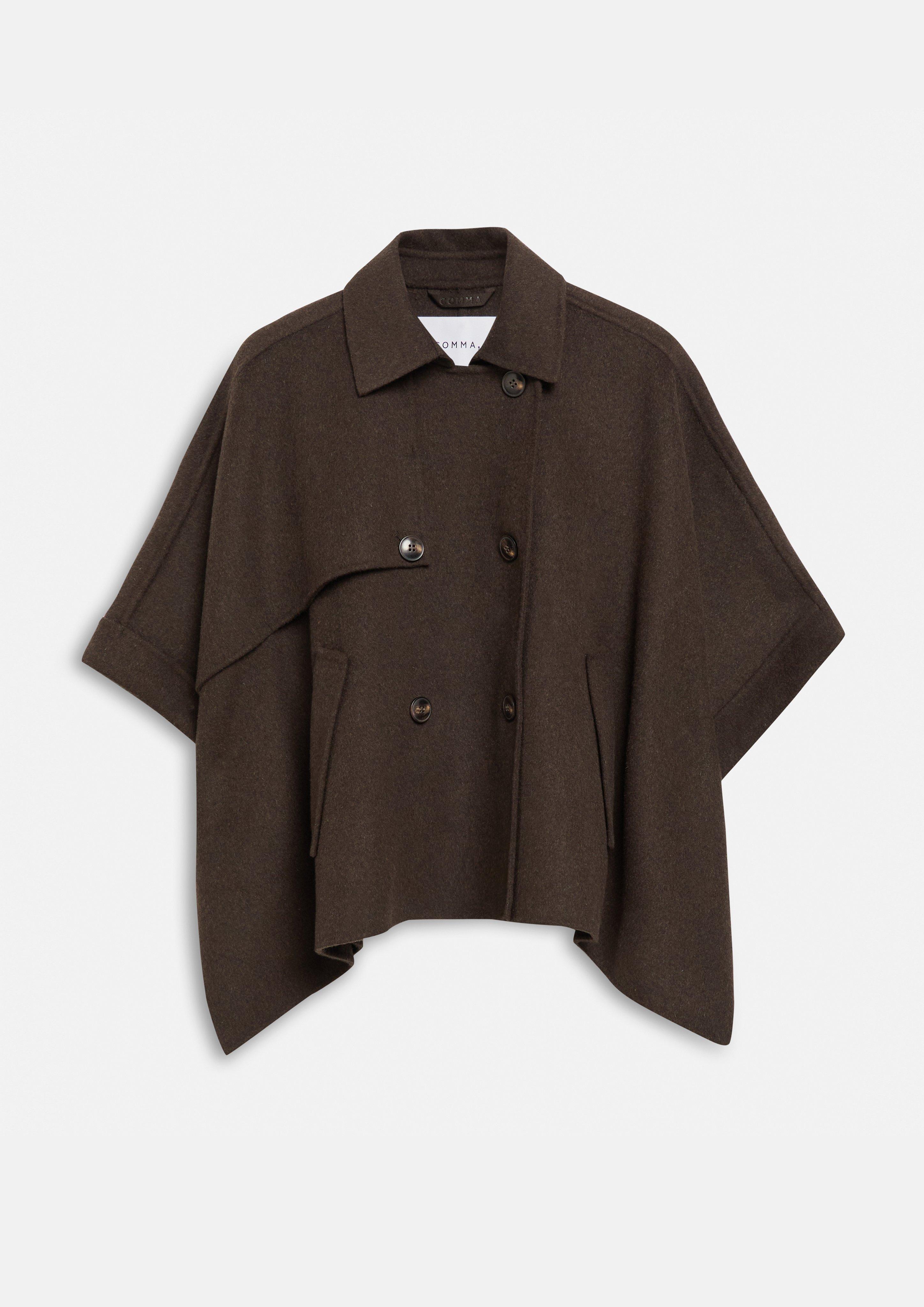 Outdoor-Umhang in braun von COMMA