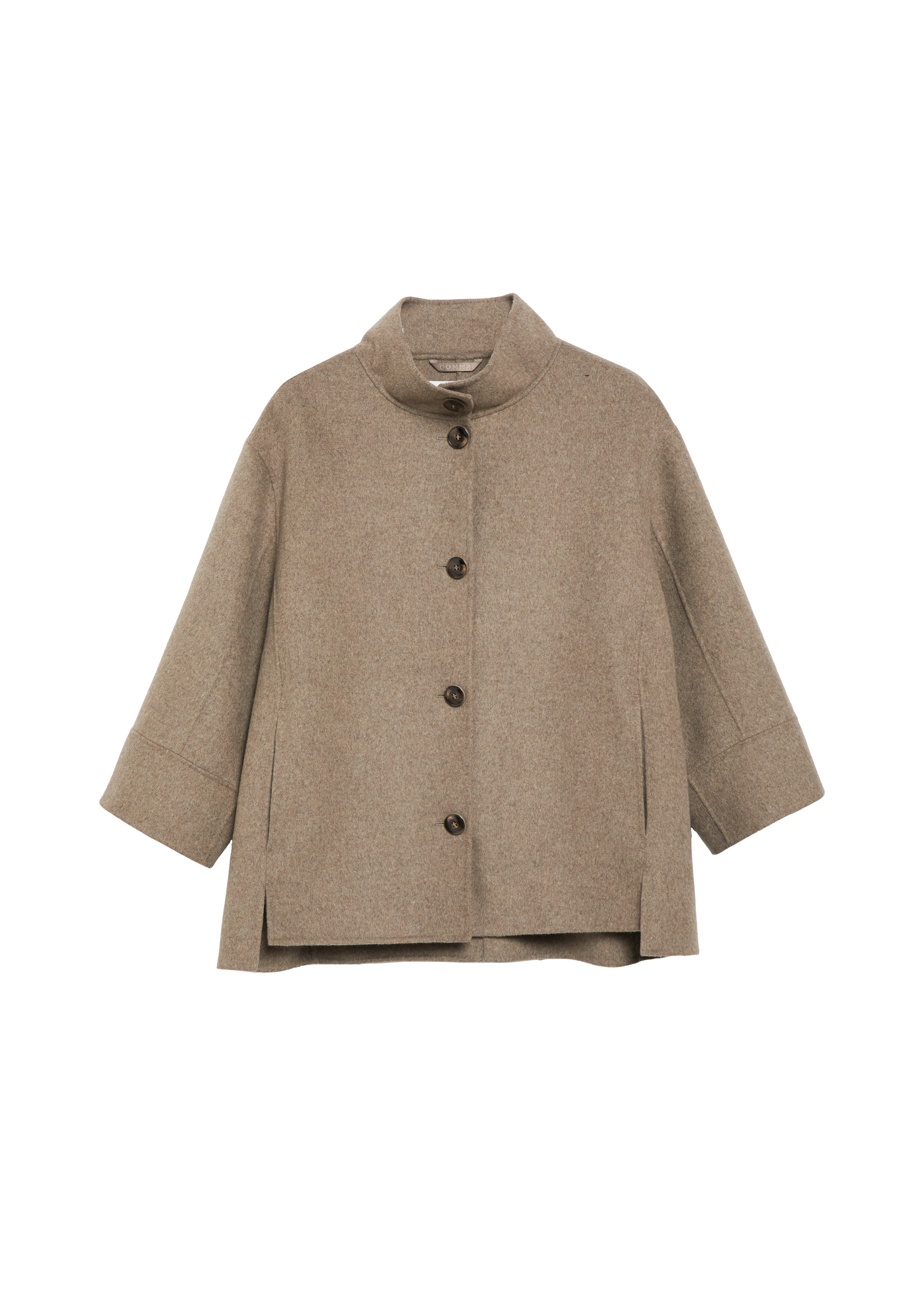 Oversized double-face jas met opstaande kraag