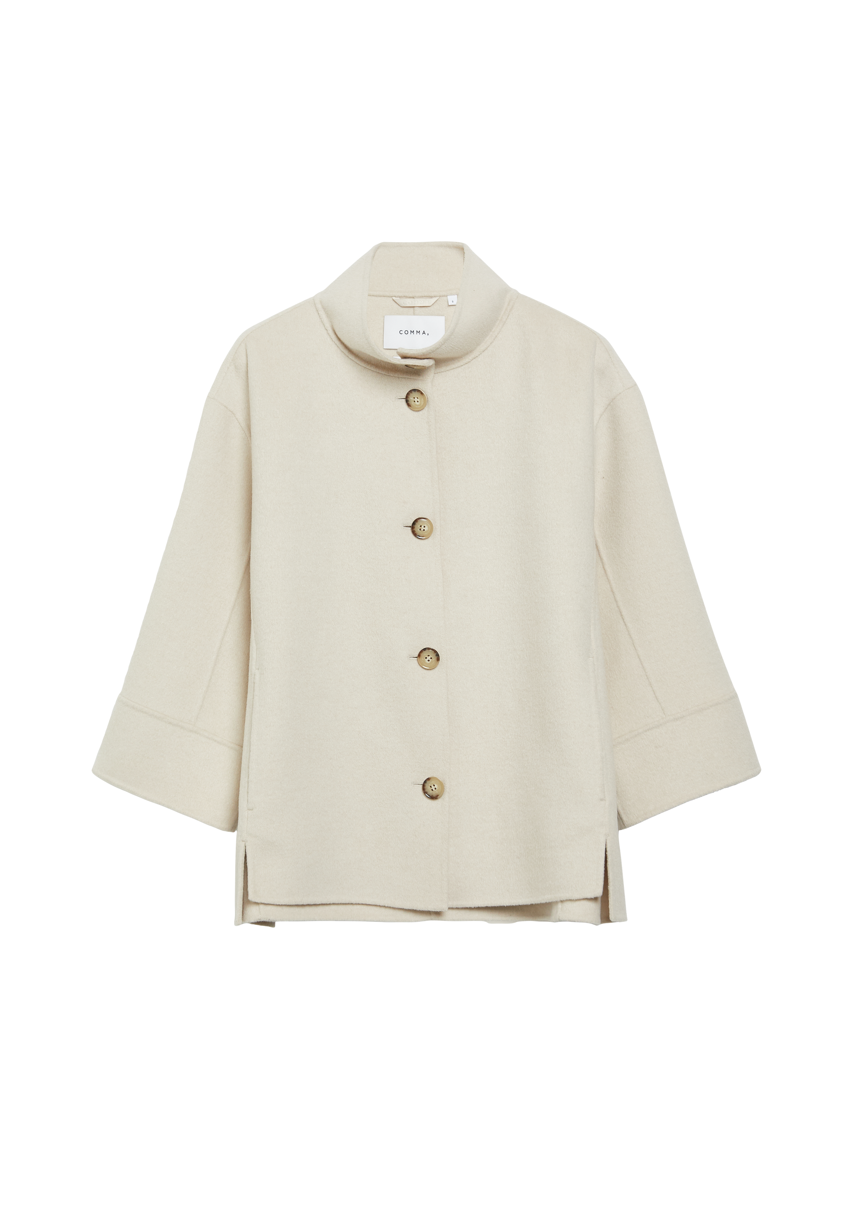 Oversized double-face jas met opstaande kraag