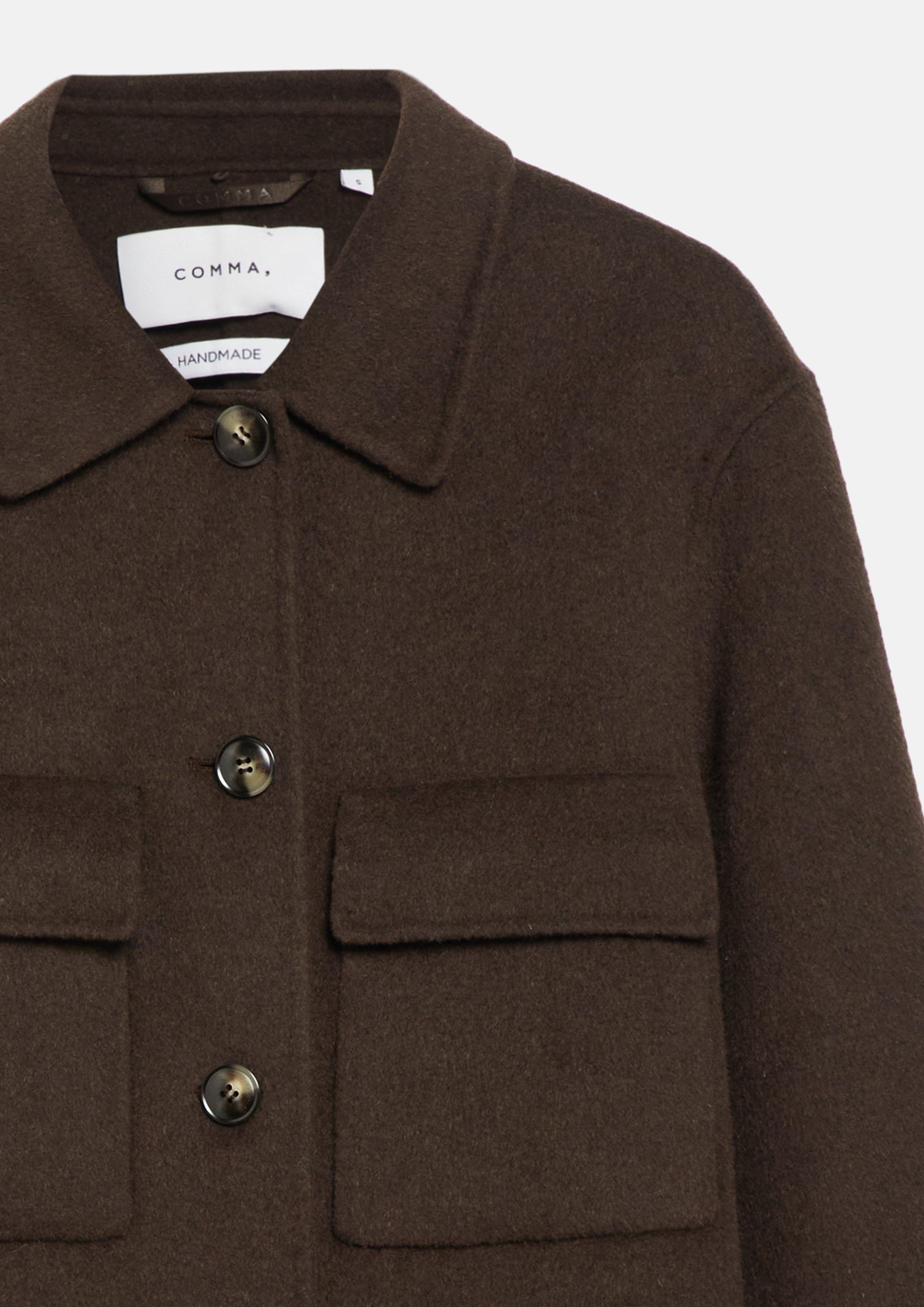 Damen Overshirt aus Doubleface in braun von comma
