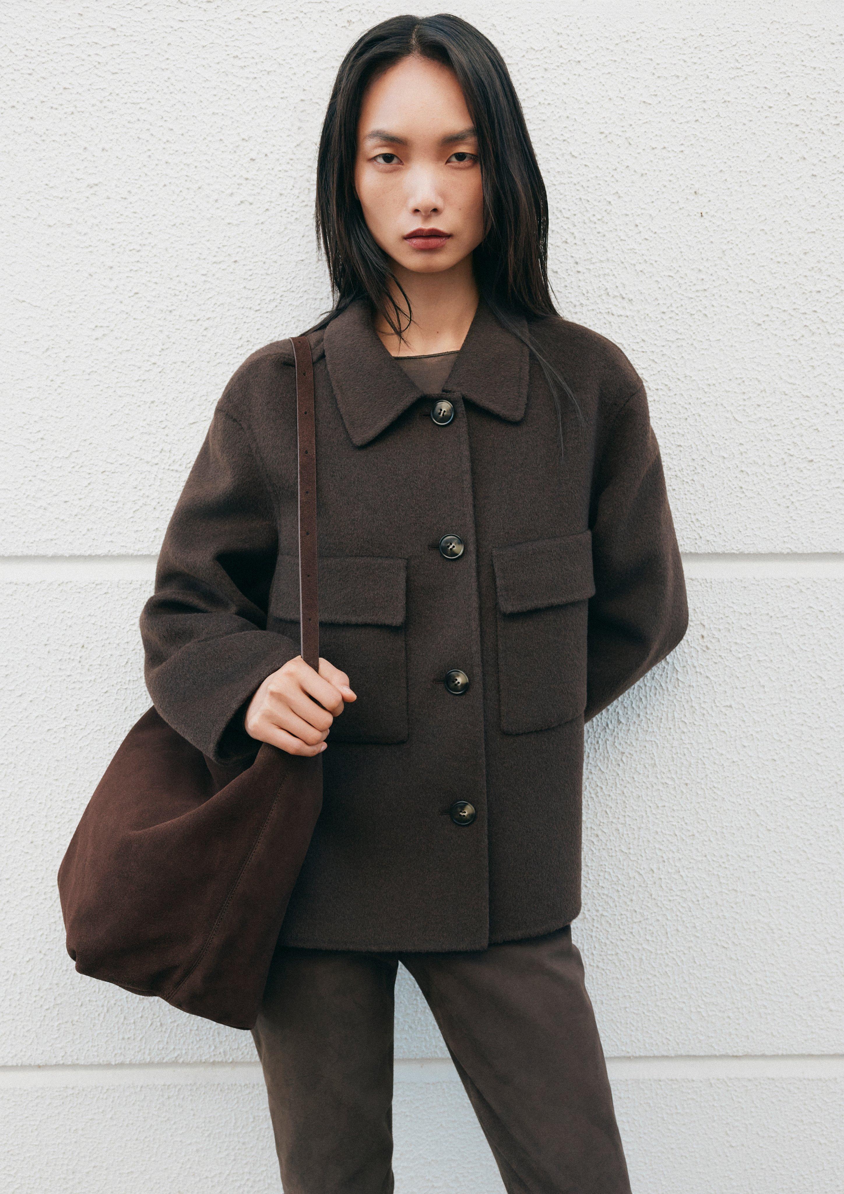 Overshirt aus Doubleface in dunkelbraun von COMMA