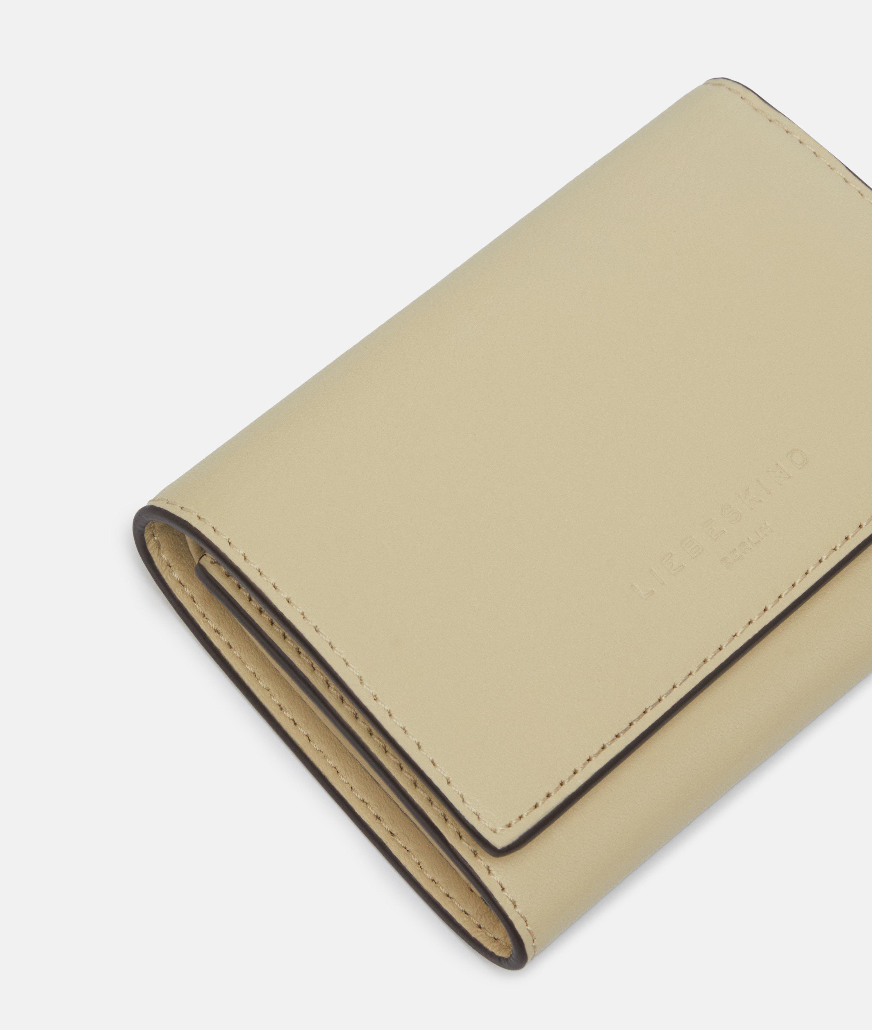Linn Geldbörse M in beige, schwarz & blau