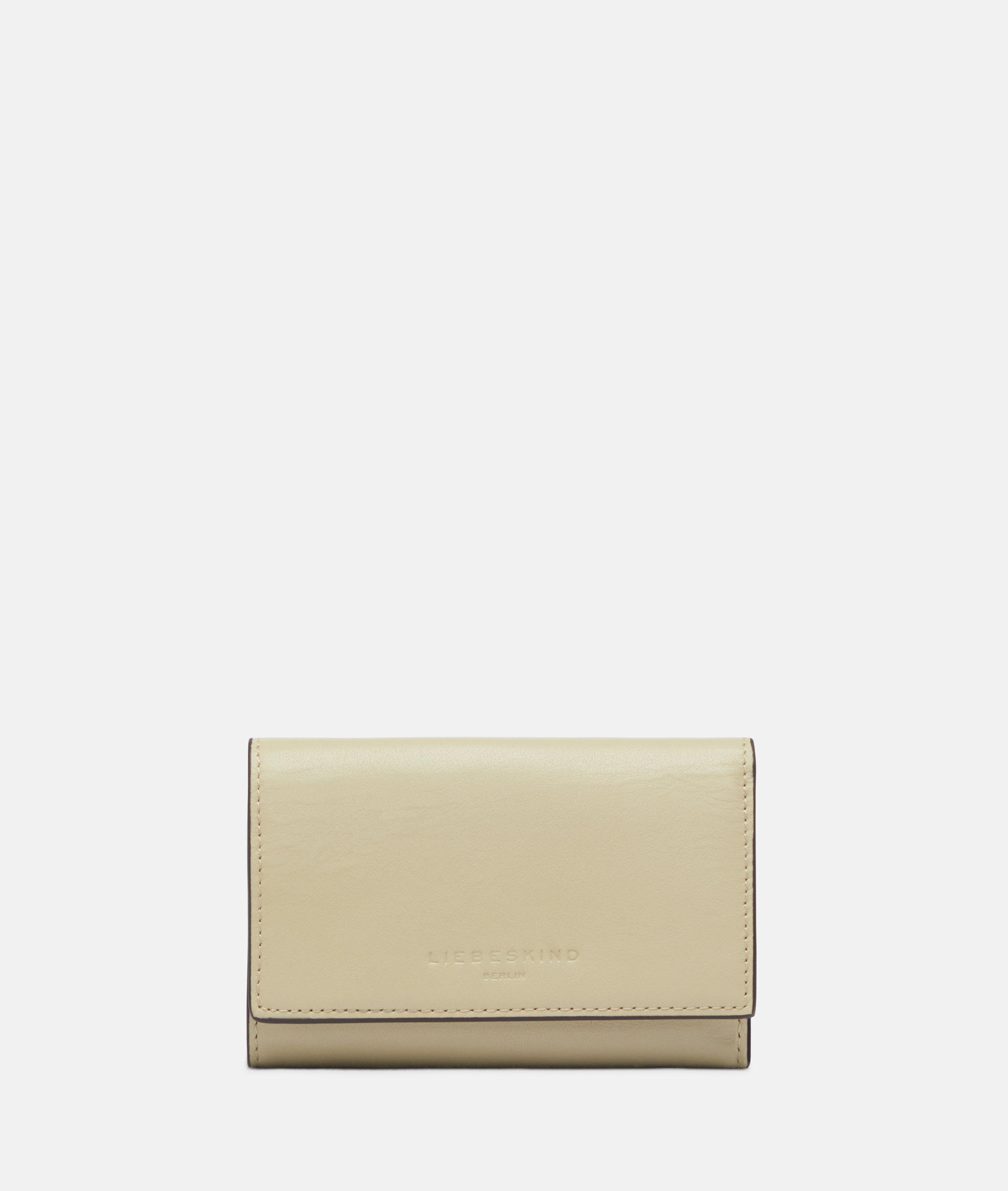 Linn Geldbörse M in beige, schwarz & blau