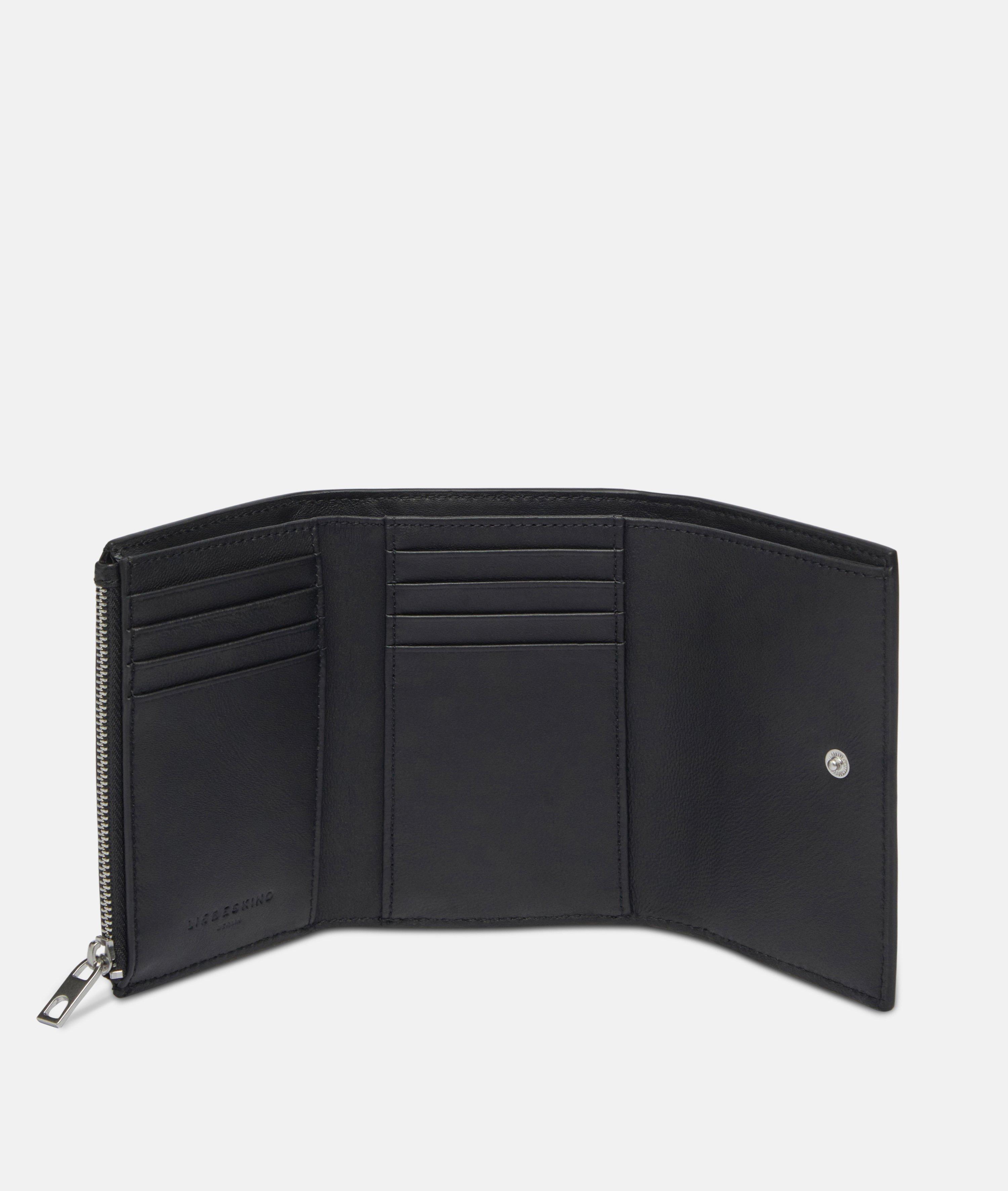 Linn Geldbörse M in schwarz, blau & beige