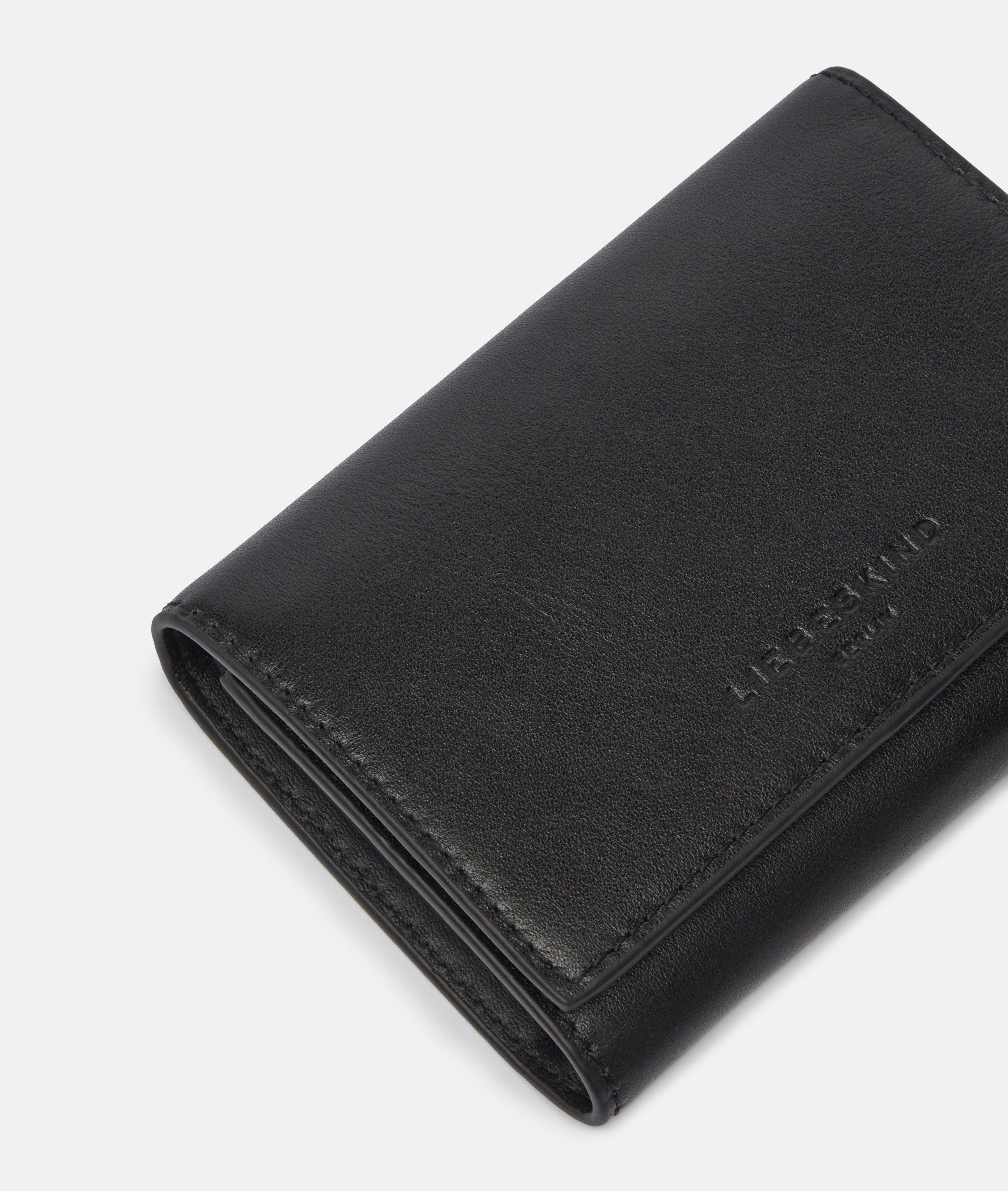 Linn Geldbörse M in schwarz, blau & beige