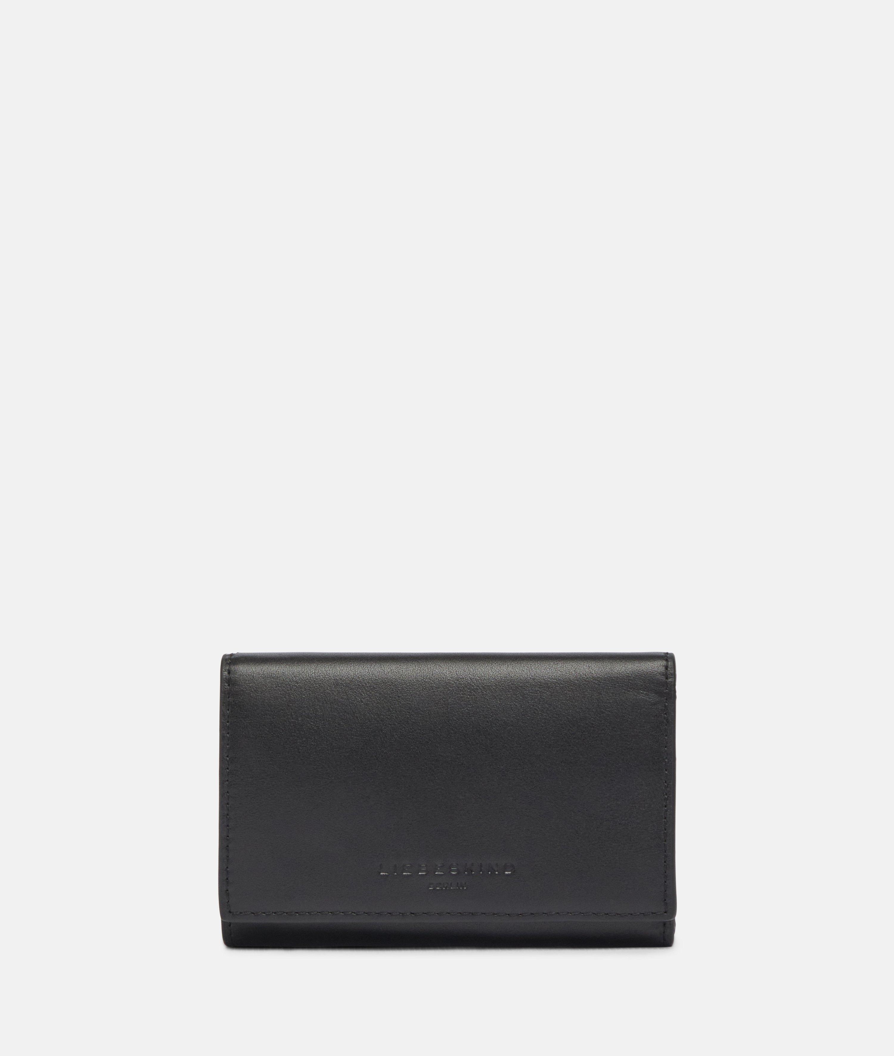 Linn Geldbörse M in schwarz, blau & beige