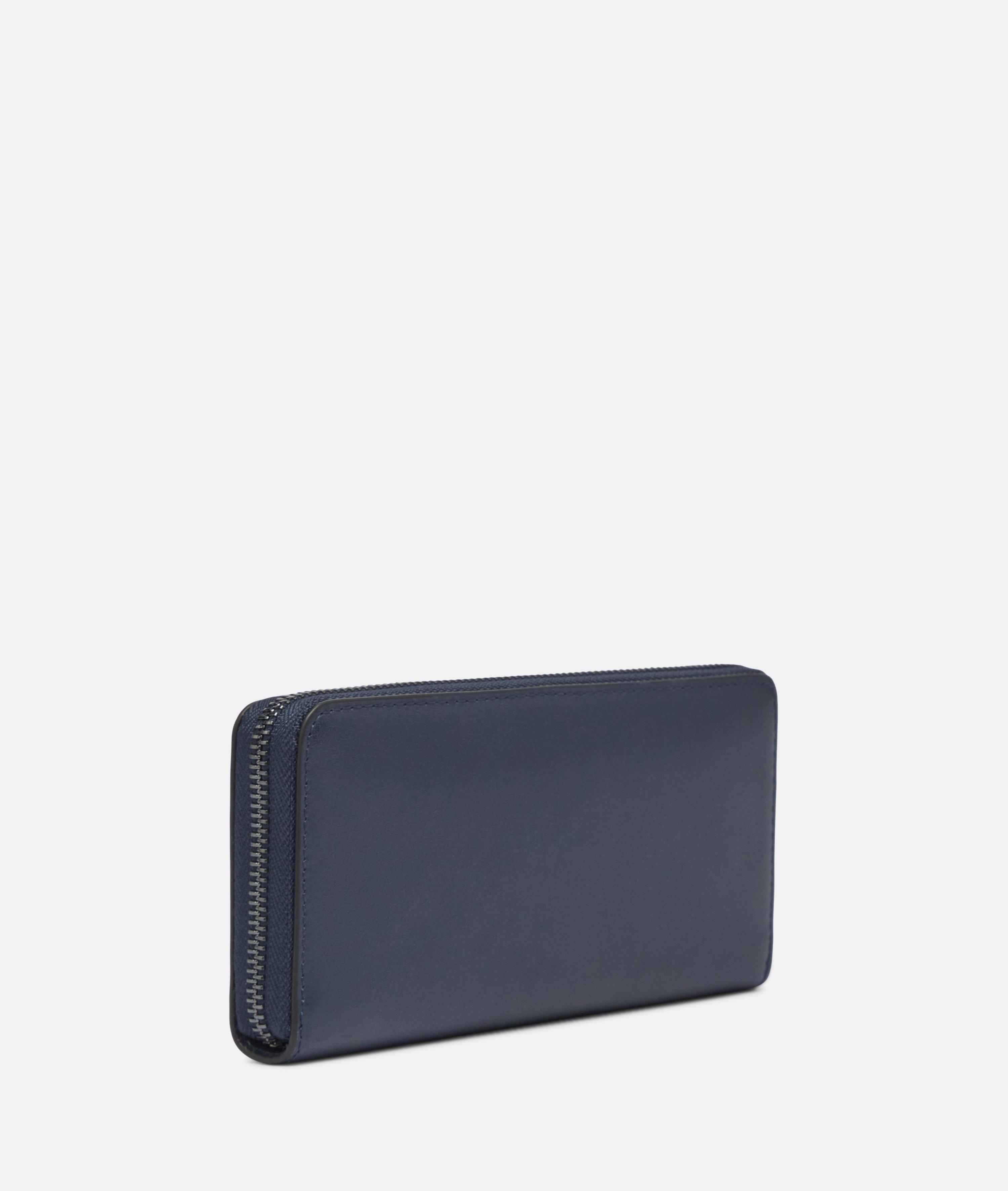 Gigi Geldbörse L in blau, beige & schwarz