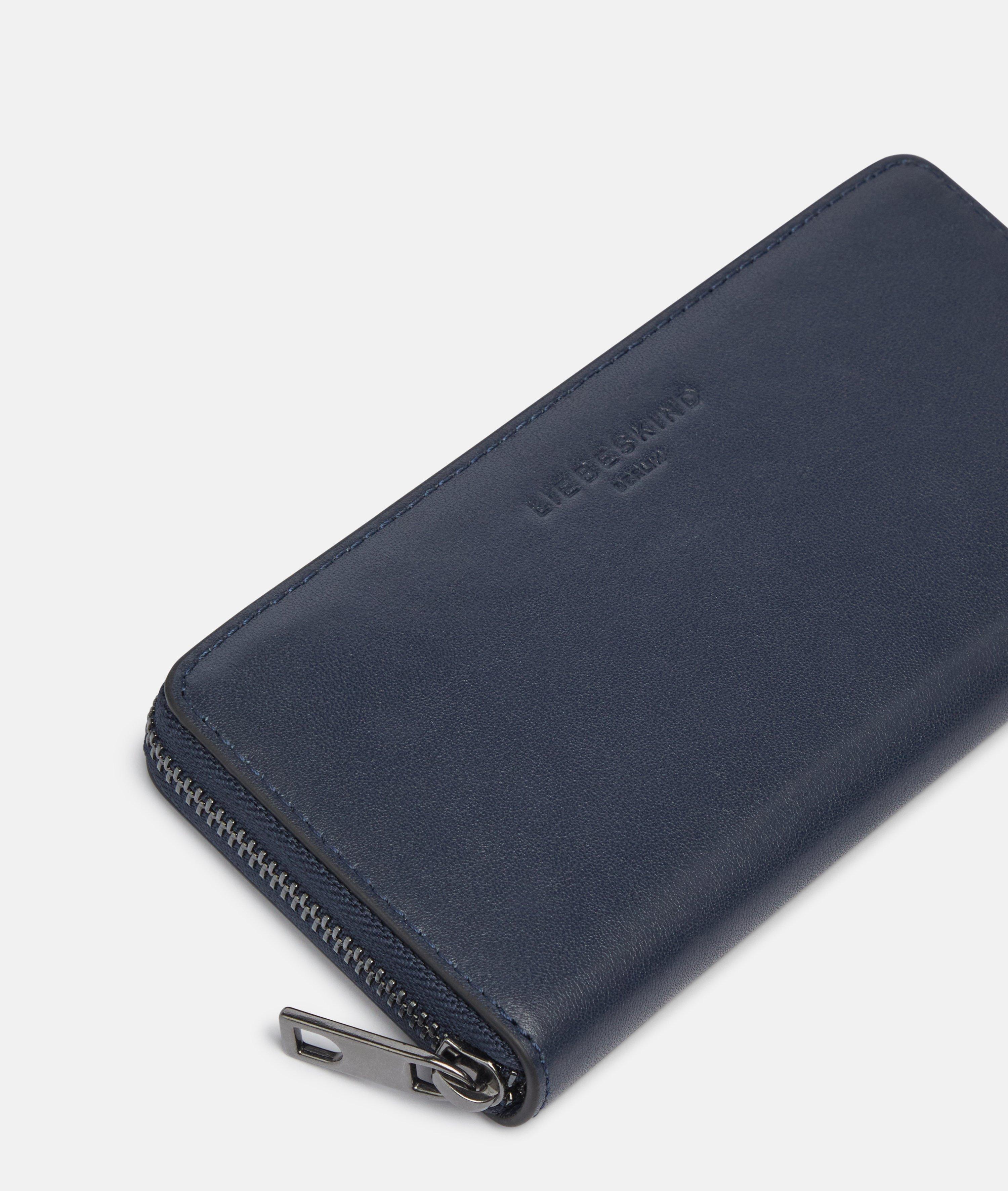 Gigi Geldbörse L in blau, beige & schwarz