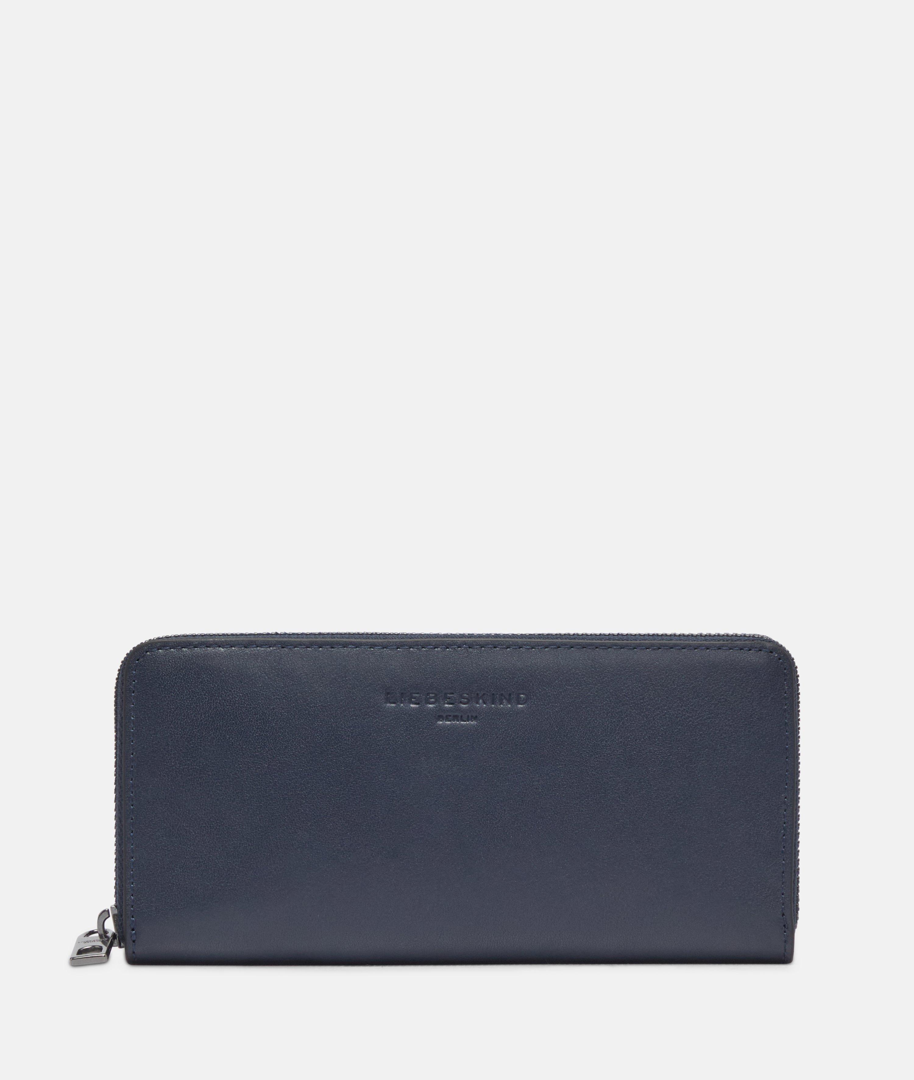 Gigi Geldbörse L in blau, beige & schwarz