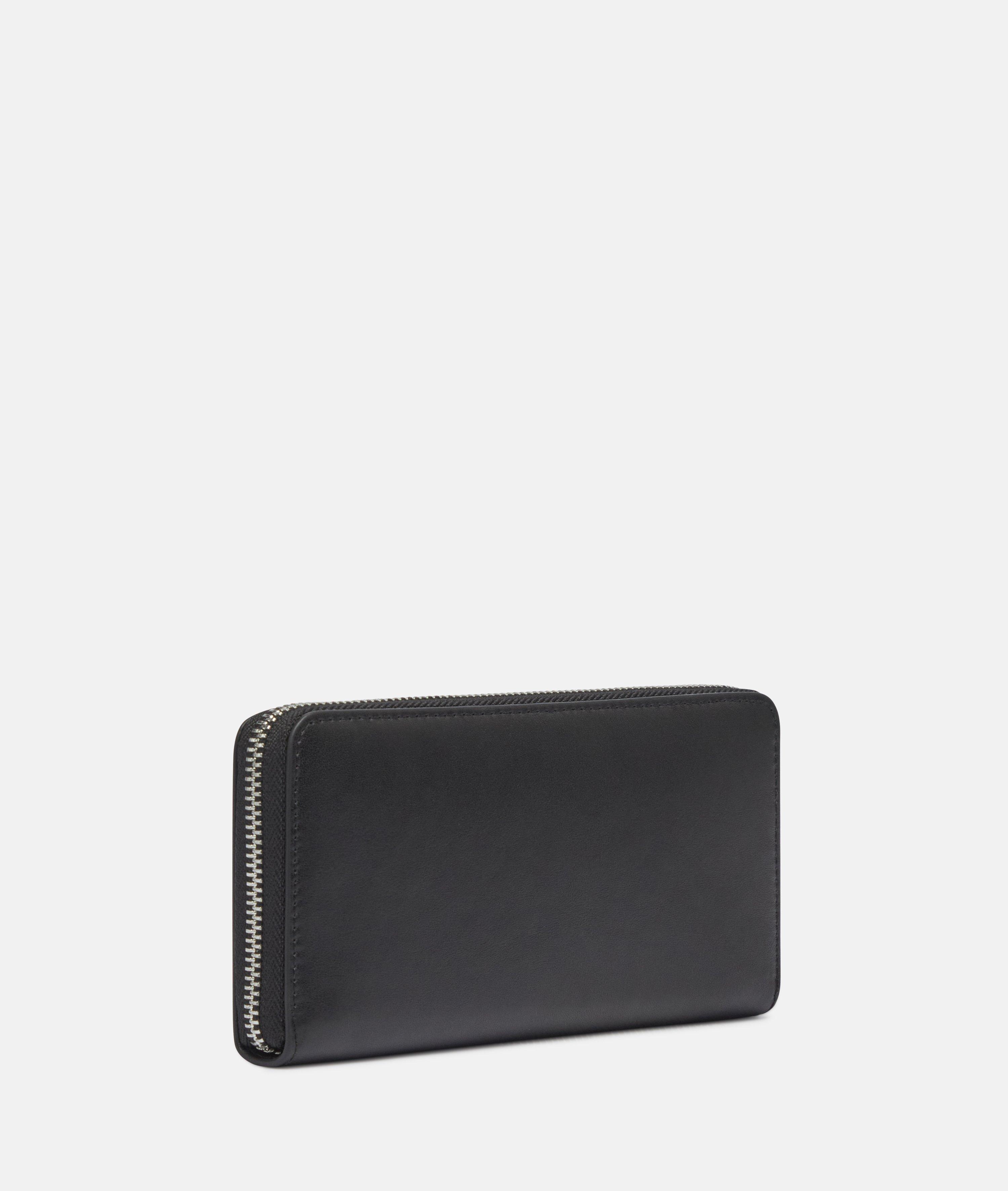 Gigi Geldbörse L in schwarz, beige & blau