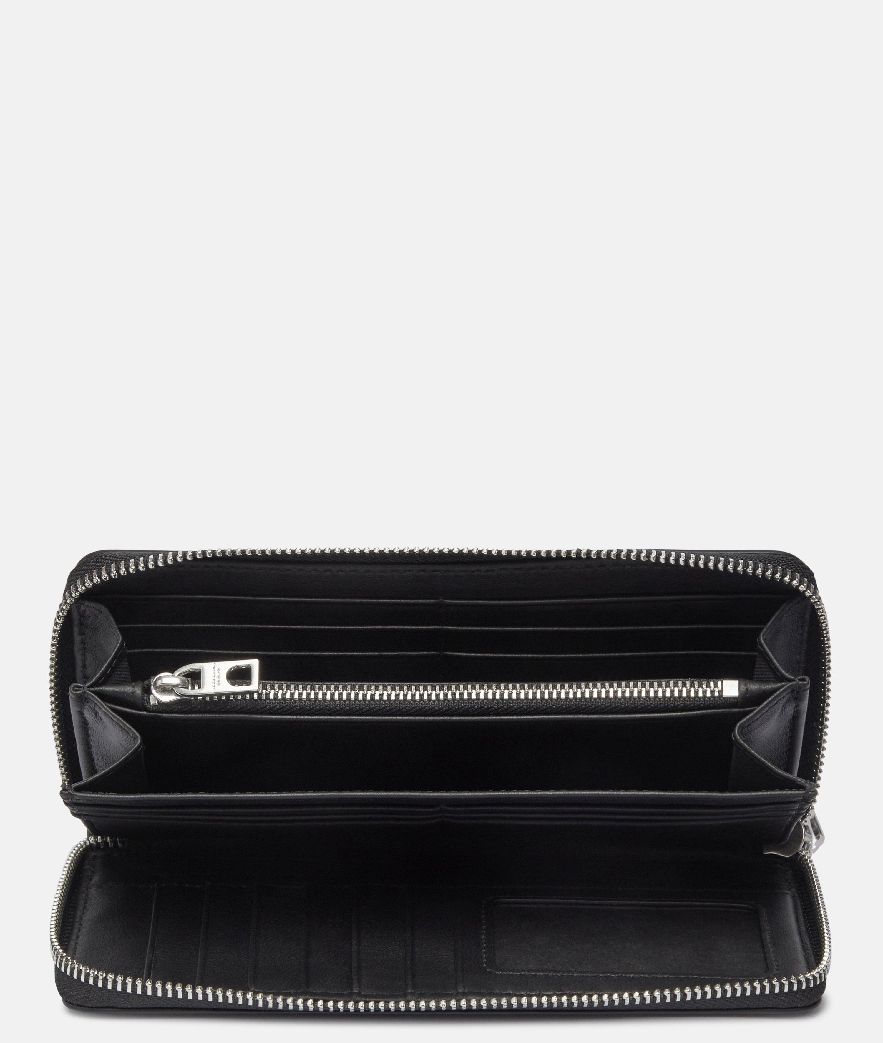 Gigi Geldbörse L in schwarz, beige & blau