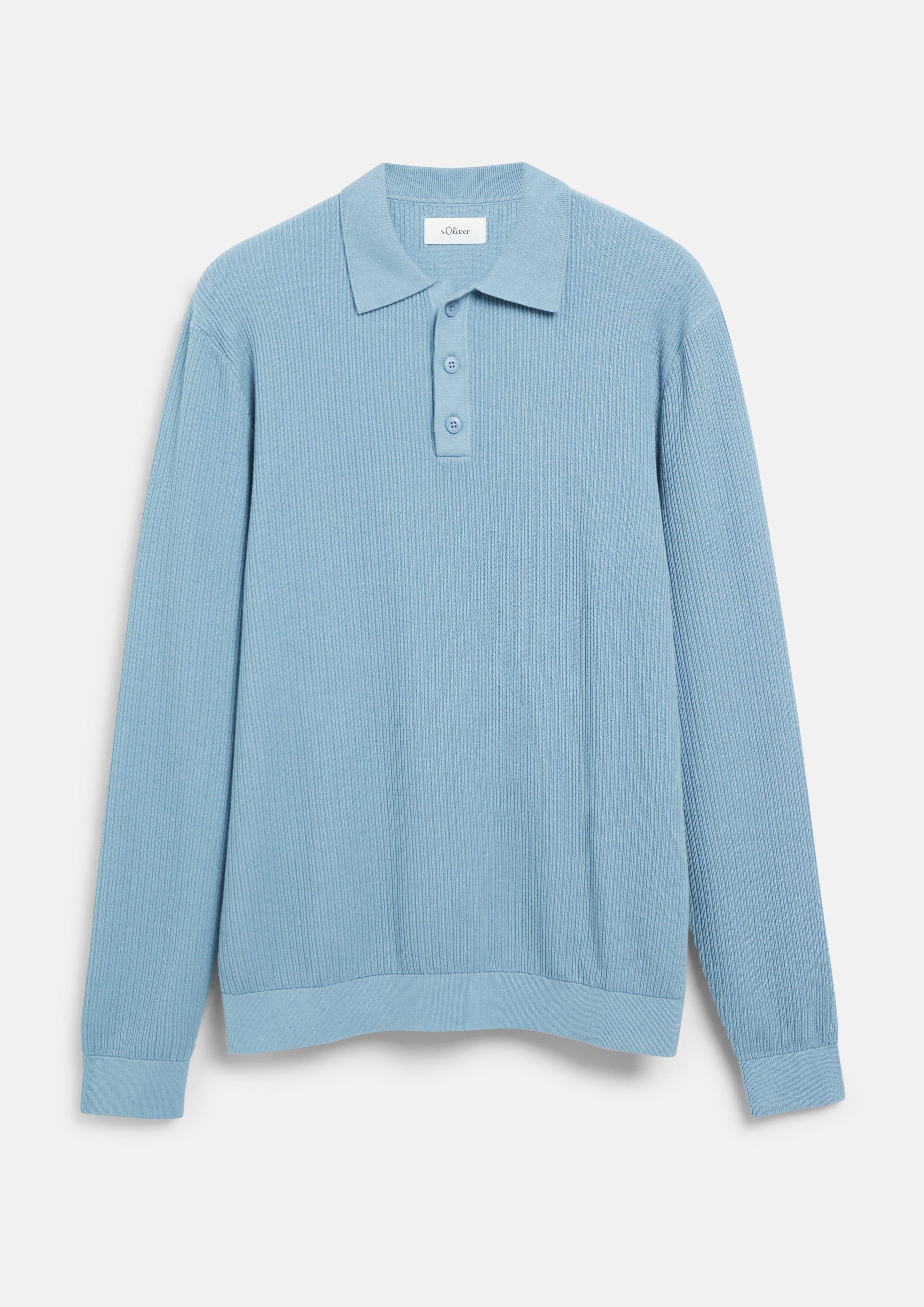 Hommes Pull en tricot en bleu clair de s.Oliver