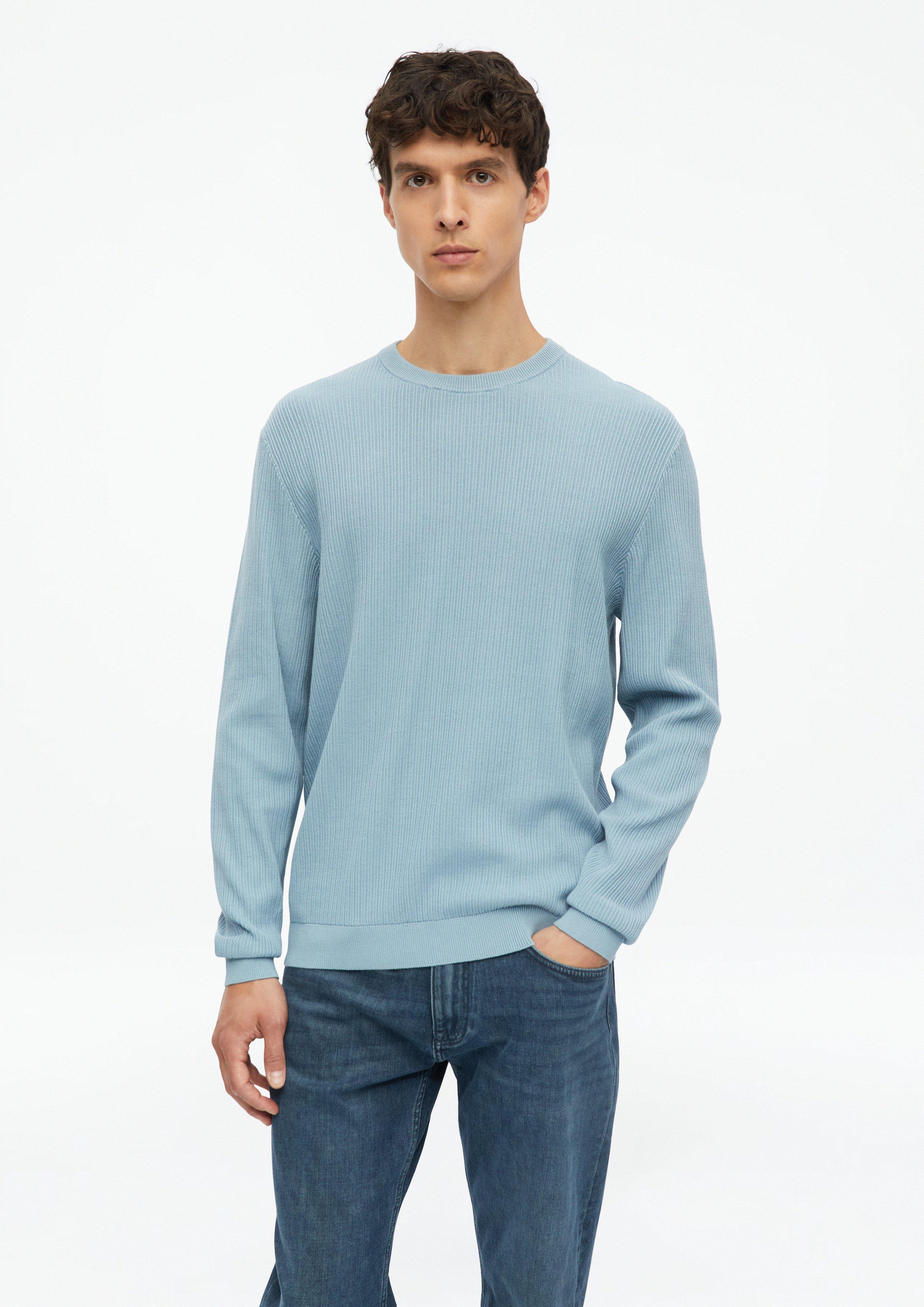 Pull en coton à côtes en bleu clair de s.Oliver