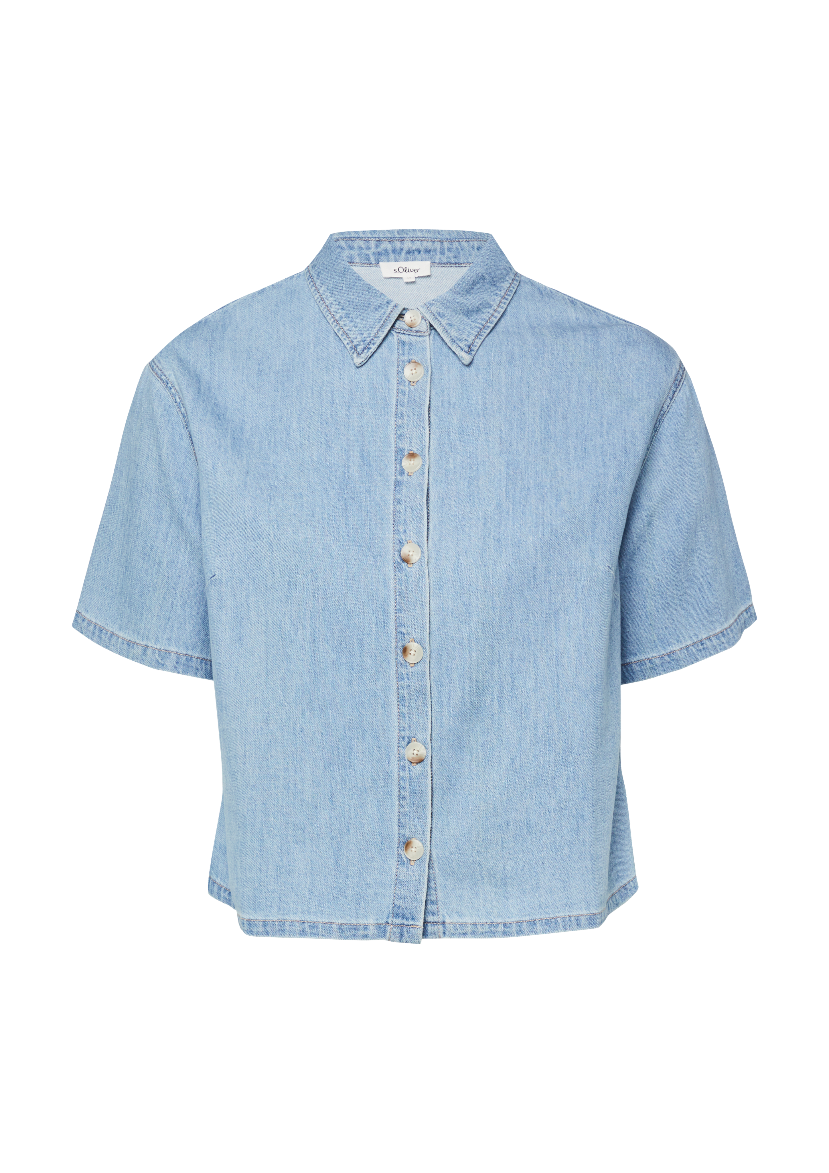 s.Oliver Denim-Bluse Im Relaxed Fit