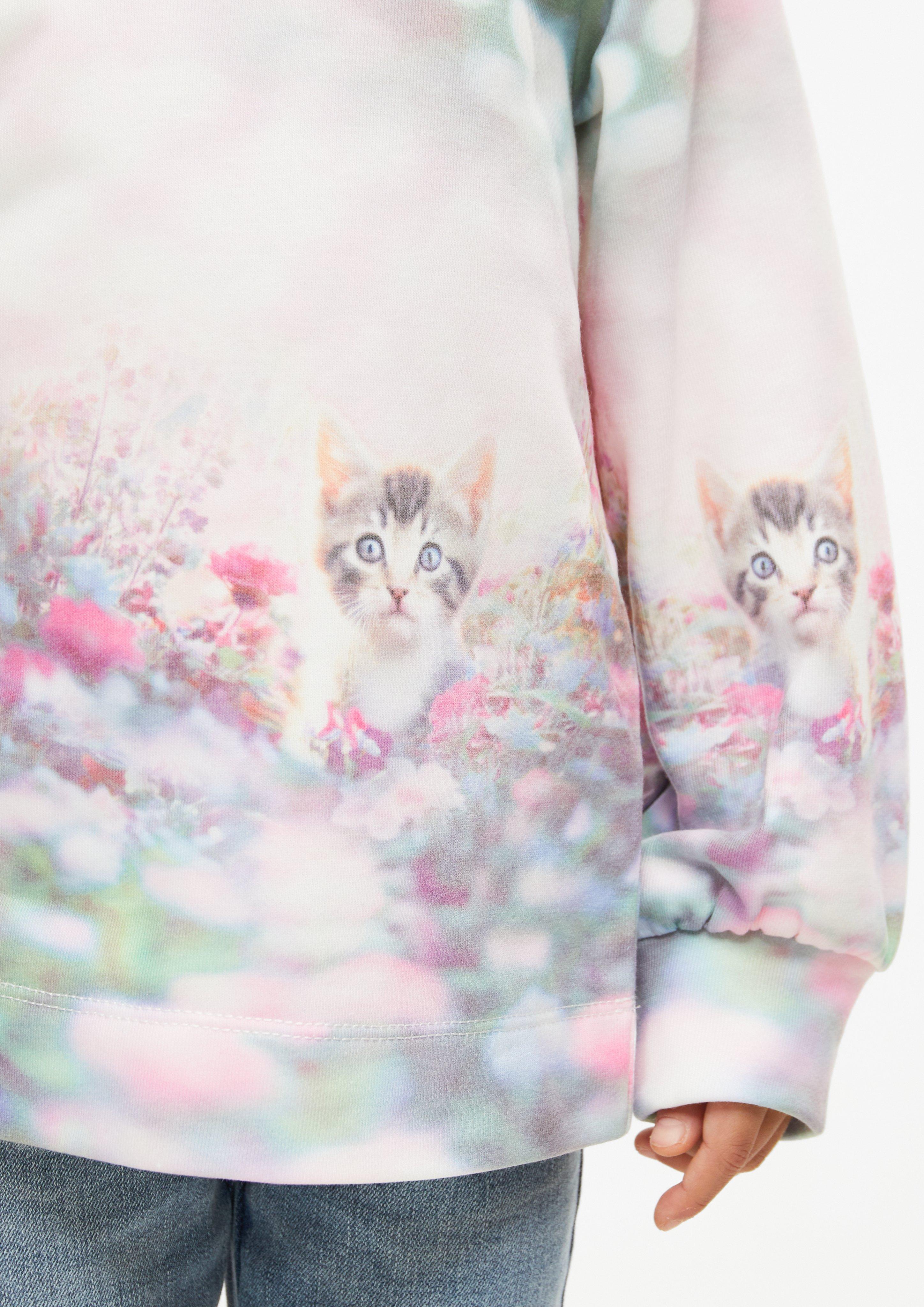 Junior Sweat-shirt imprimé en crème de s.Oliver