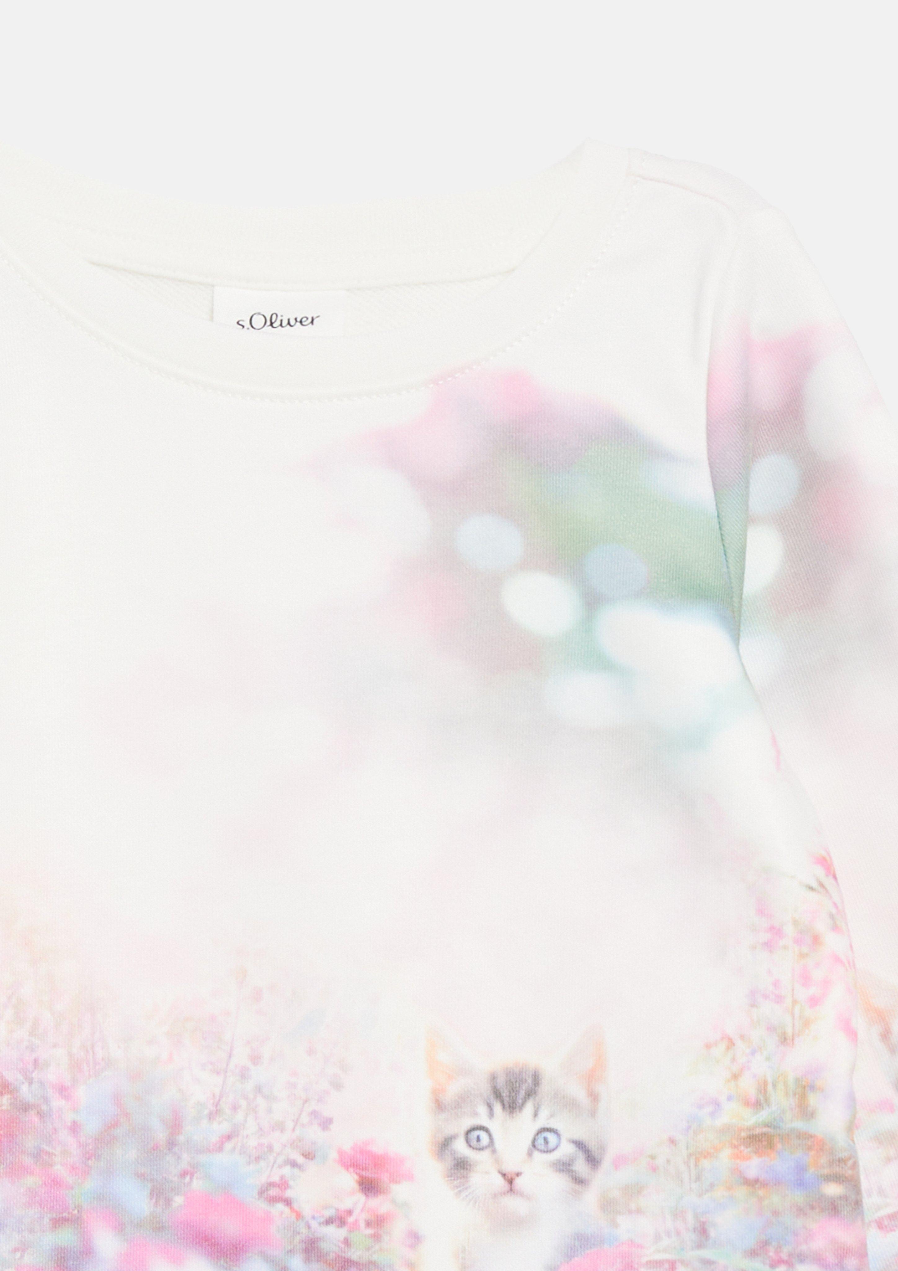 Junior Sweat-shirt imprimé en crème de s.Oliver